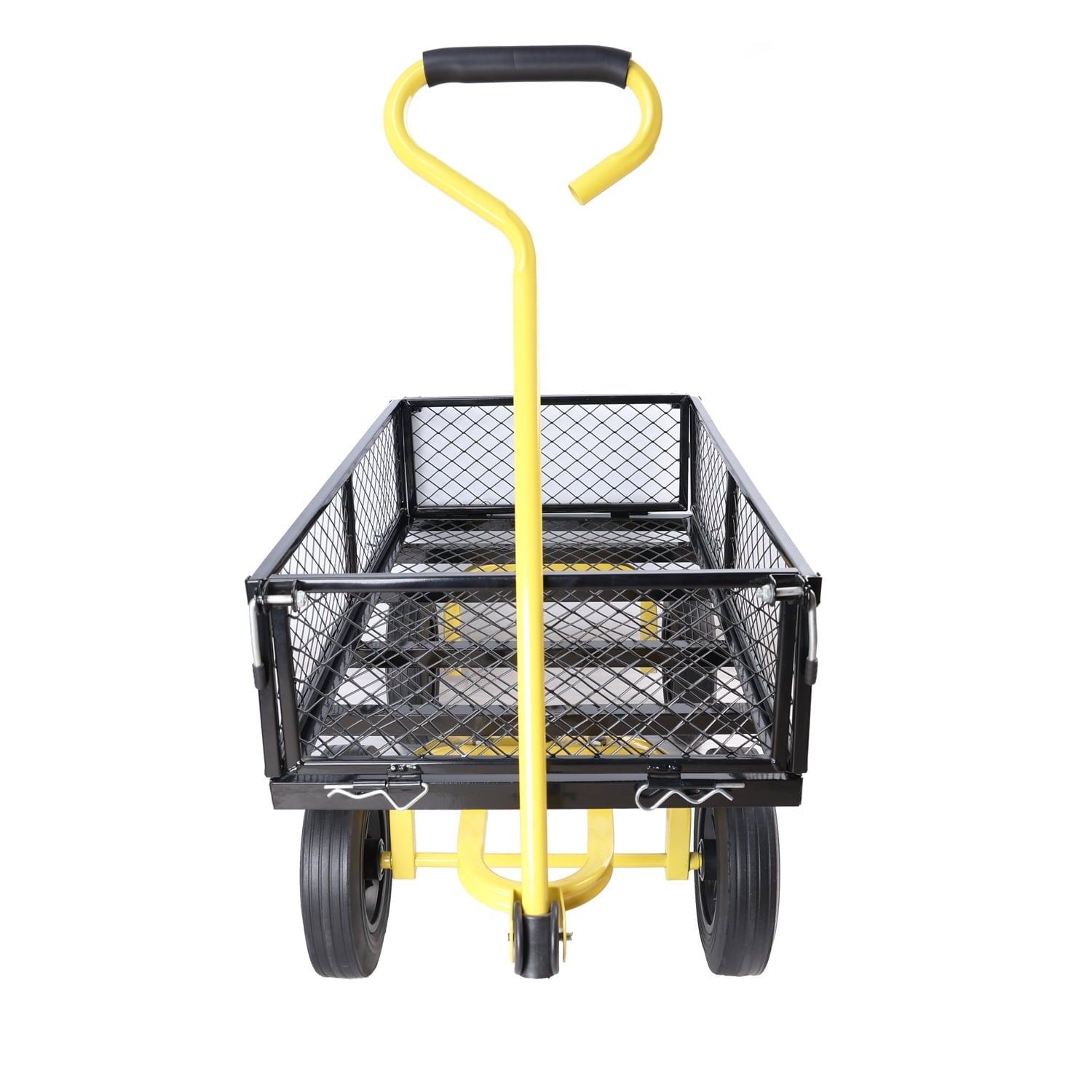 Furnibear Garden cart, Heavy Duty Steel Wagon Cart trucks With 180¡ã Swivel Handle, 6 Cu.ft Capacity, 700 lbs