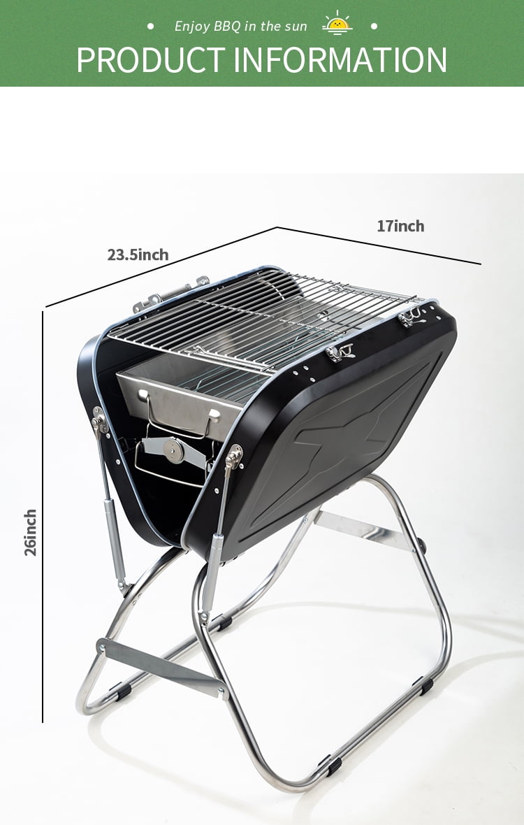 Furnibear Charcoal Grill Collapsible and portable Handle design BBQ grill for Outdoor BBQ