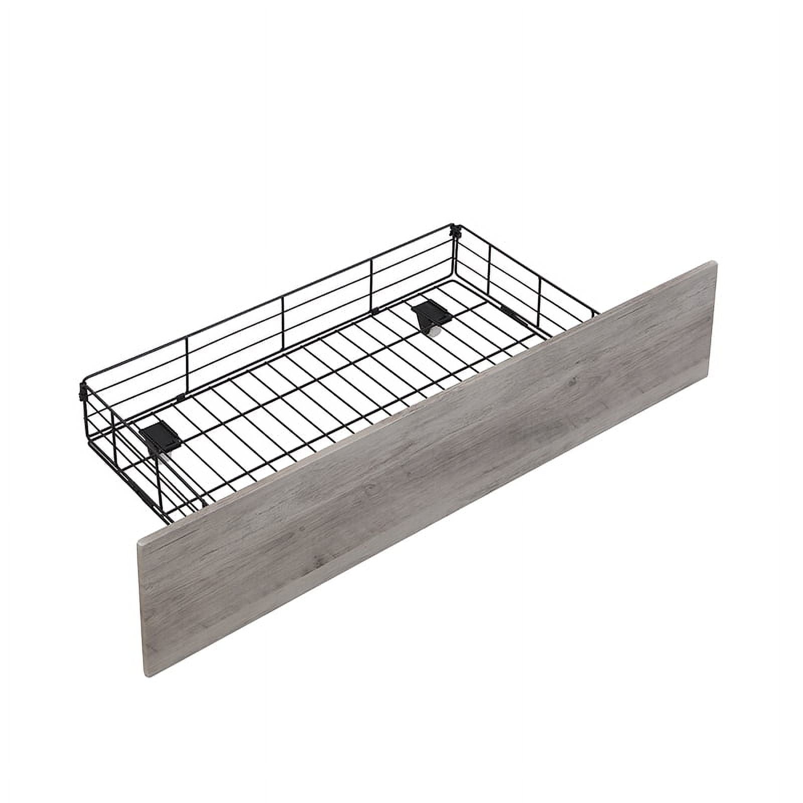 Furnibear Queen Bed Frame with USB Charging Station and Storage Headboard, Heavy-Duty Shake-Free Platform, No Box Spring Needed, Easy Tool-Free Assembly, Gray