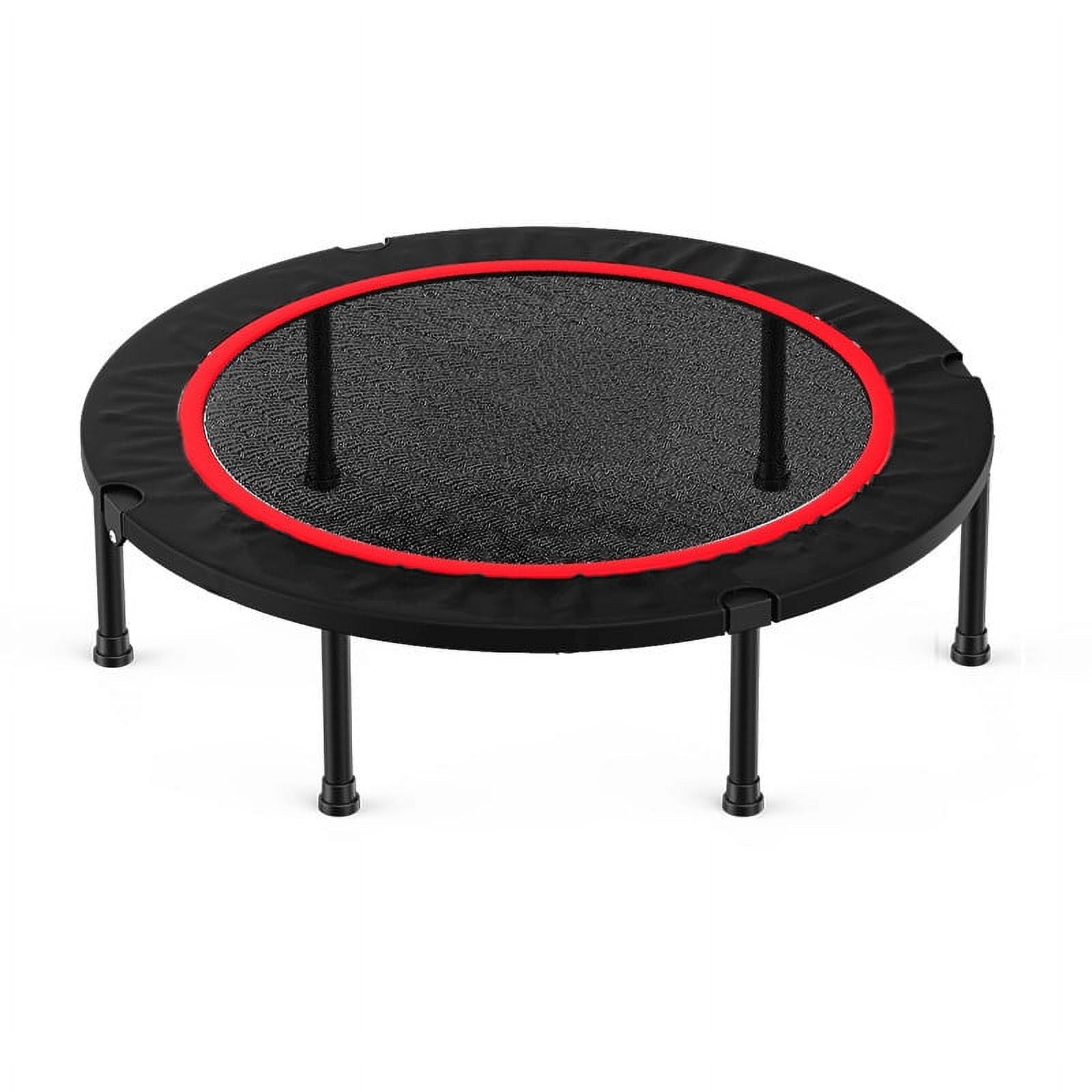 Furnibear 8 FT Trampoline with Basketball Hoop, Exercise Rebounder Mini Trampoline for Adults, Foldable with Adjustable Handle Max Load 630lbs