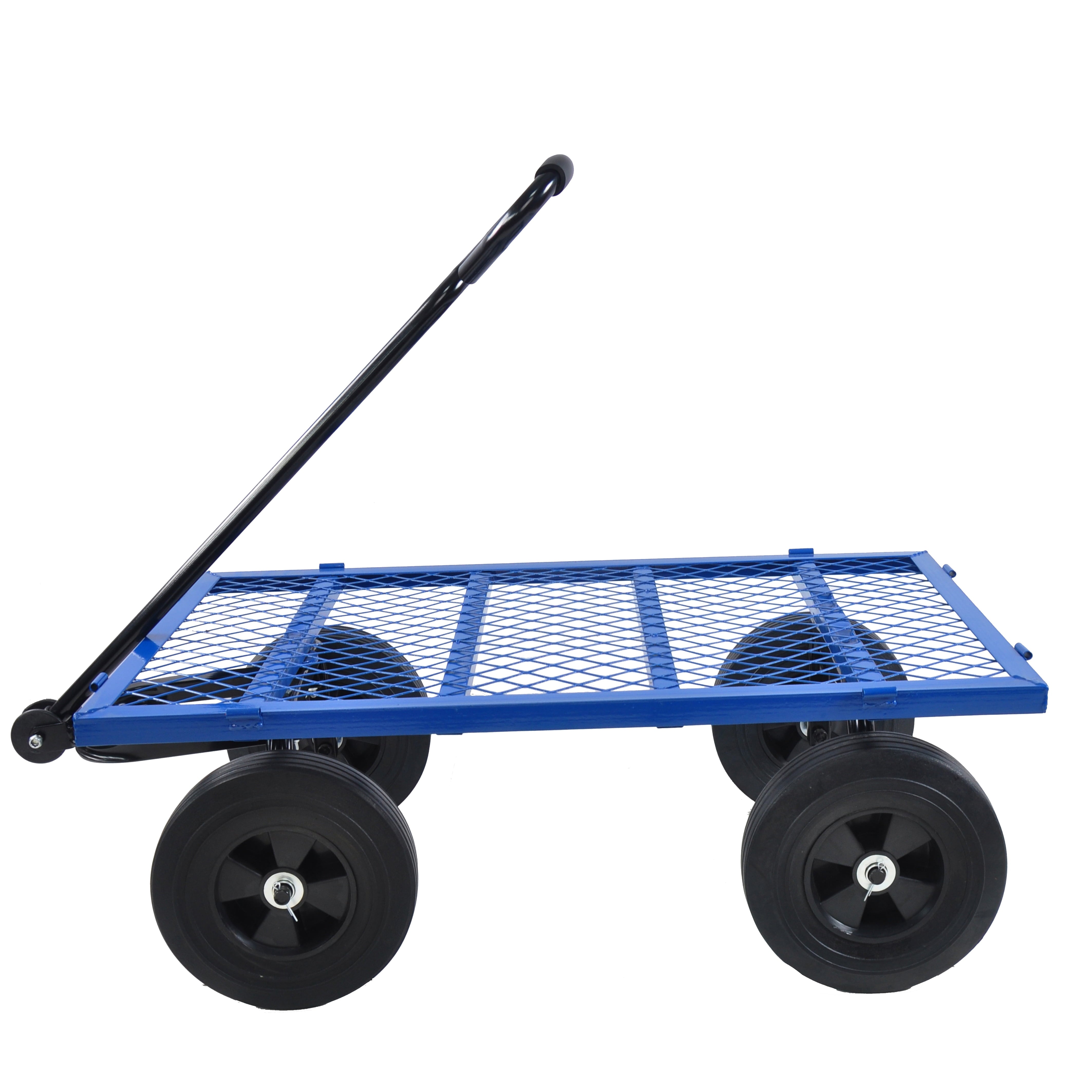 Furnibear Garden cart, Heavy Duty Steel Wagon Cart trucks With 180¡ã Swivel Handle, 6 Cu.ft Capacity, 700 lbs