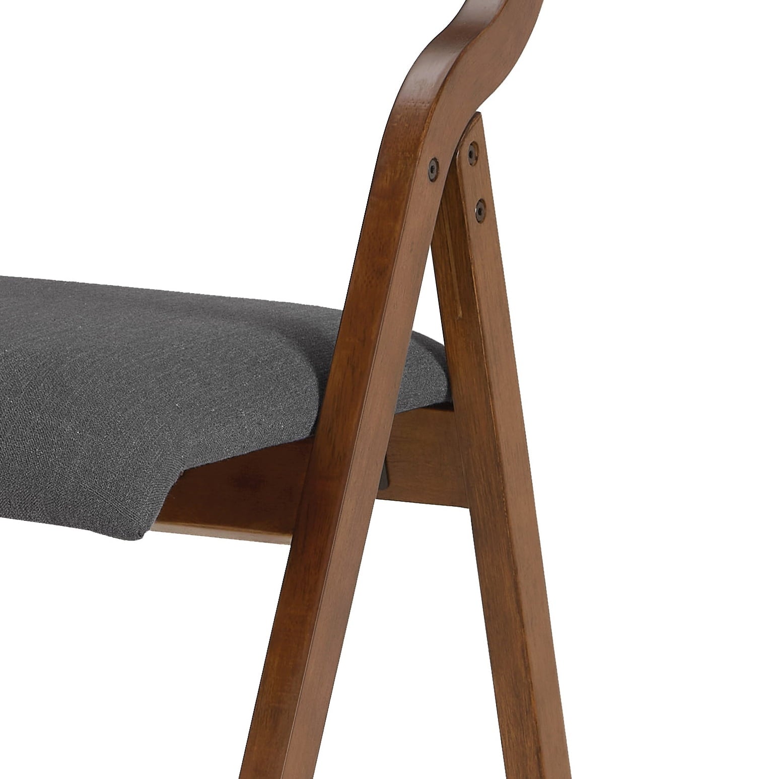 Furnibear Wood 2 Pack Folding Chairs, Comfortable Velvet Padded Protable Chairs