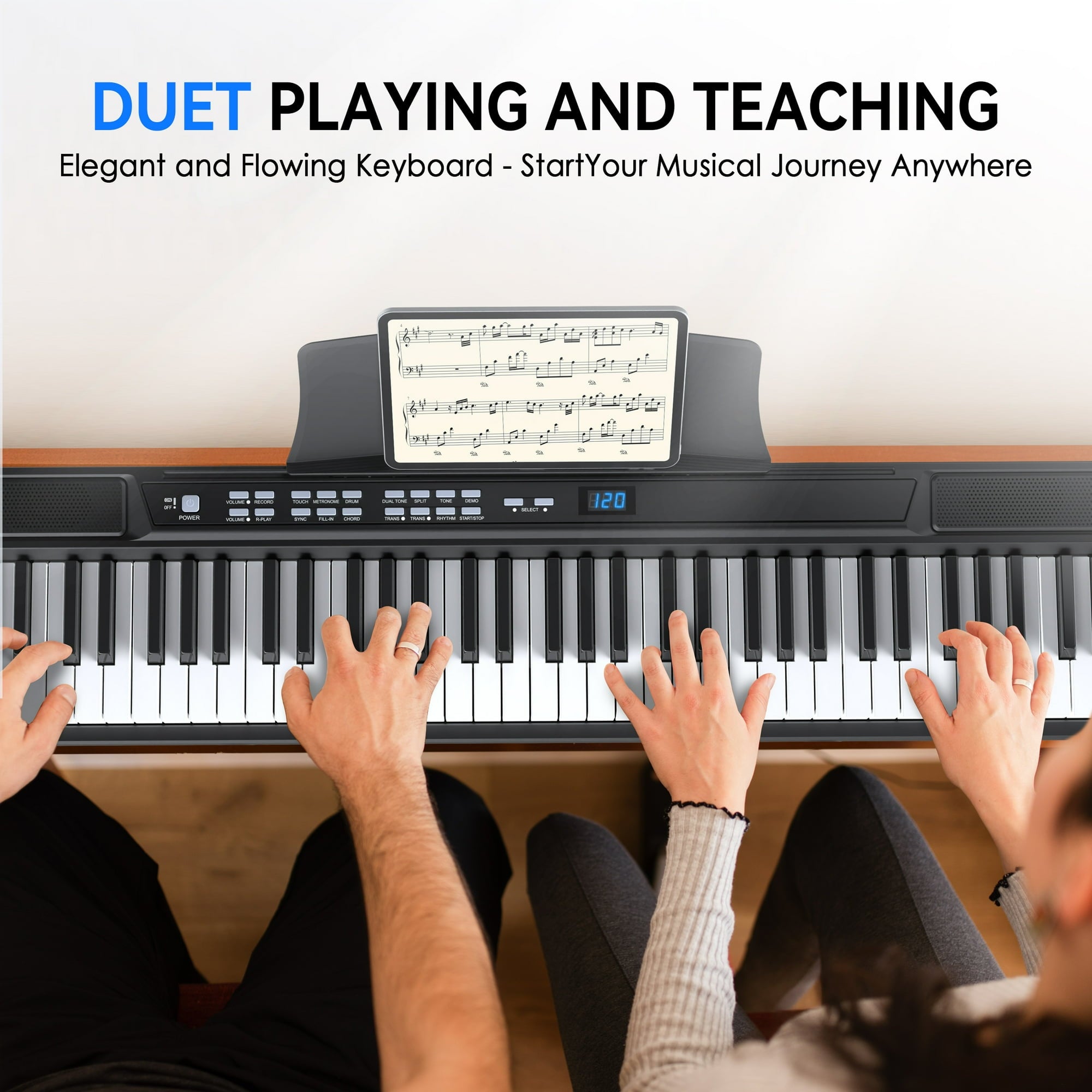 Furnibear 88 Key Piano Keyboard Semi Weighted Electric Keyboard Piano