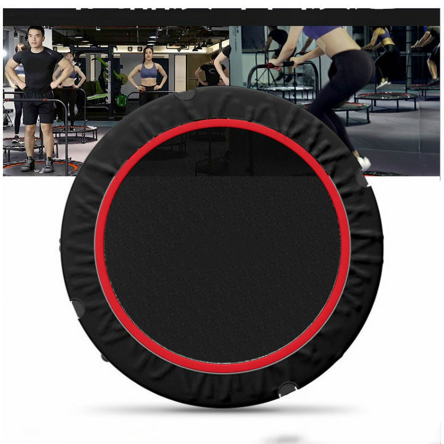 Furnibear 8 FT Trampoline with Basketball Hoop, Exercise Rebounder Mini Trampoline for Adults, Foldable with Adjustable Handle Max Load 630lbs