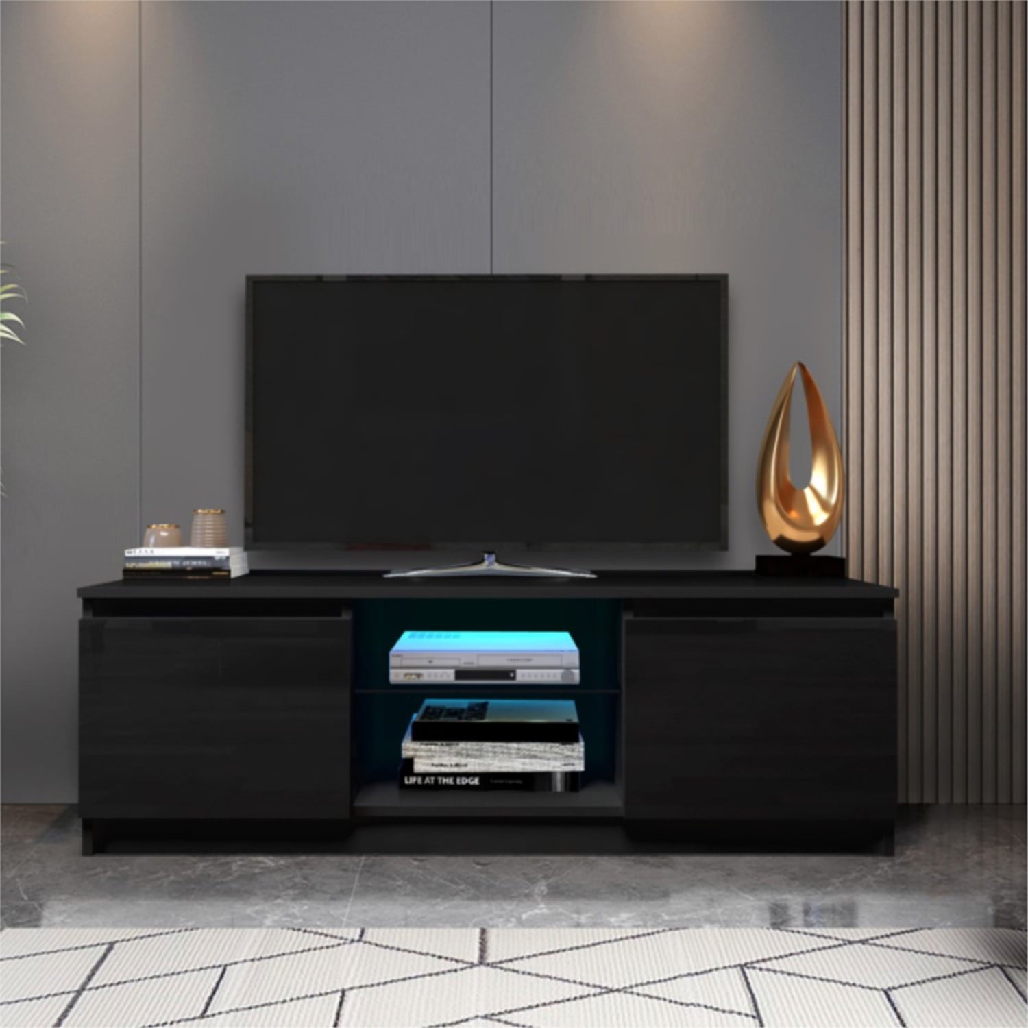Furnibear LED TV Stand for TVs up to 55in Black