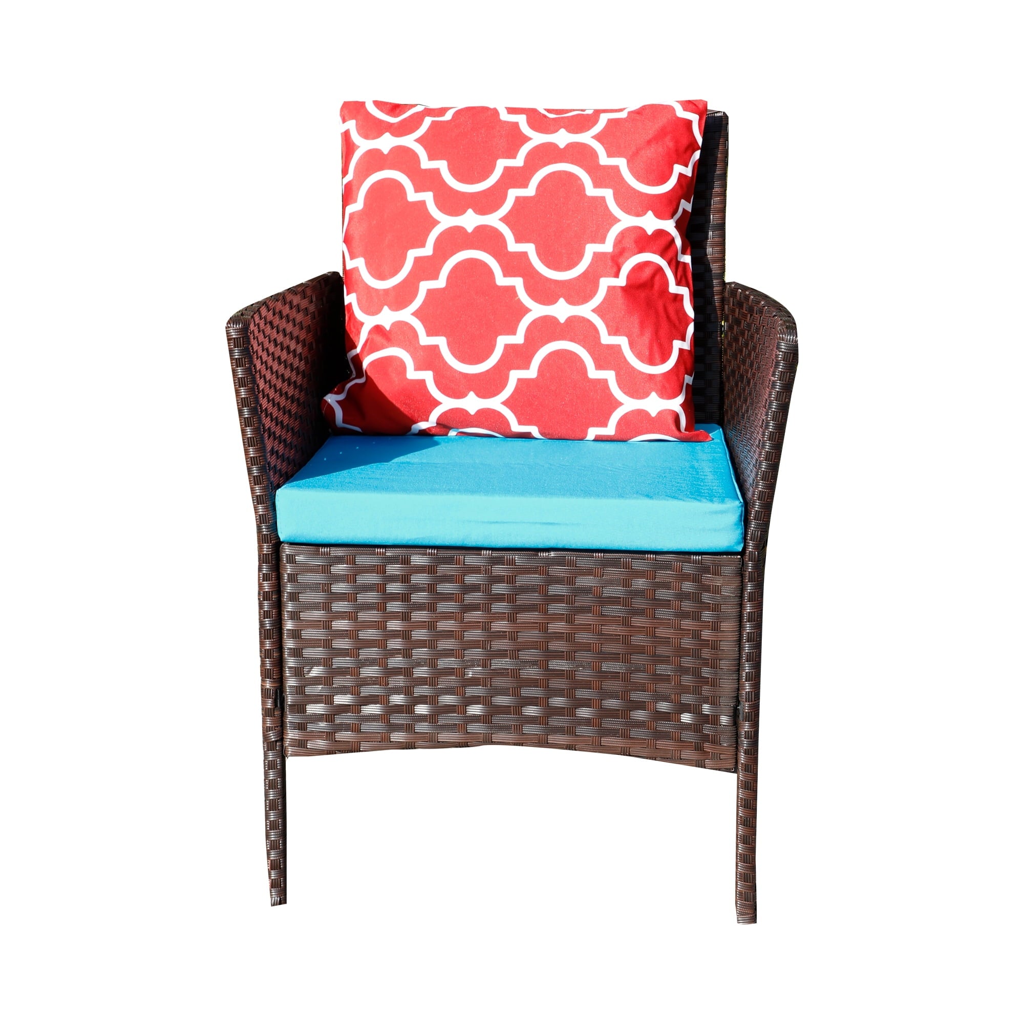 Furnibear Patio Furniture Set, 4 Pieces Outdoor Rattan Chair Wicker Sofa Garden Conversation Bistro Sets for Yard,Pool or Backyard
