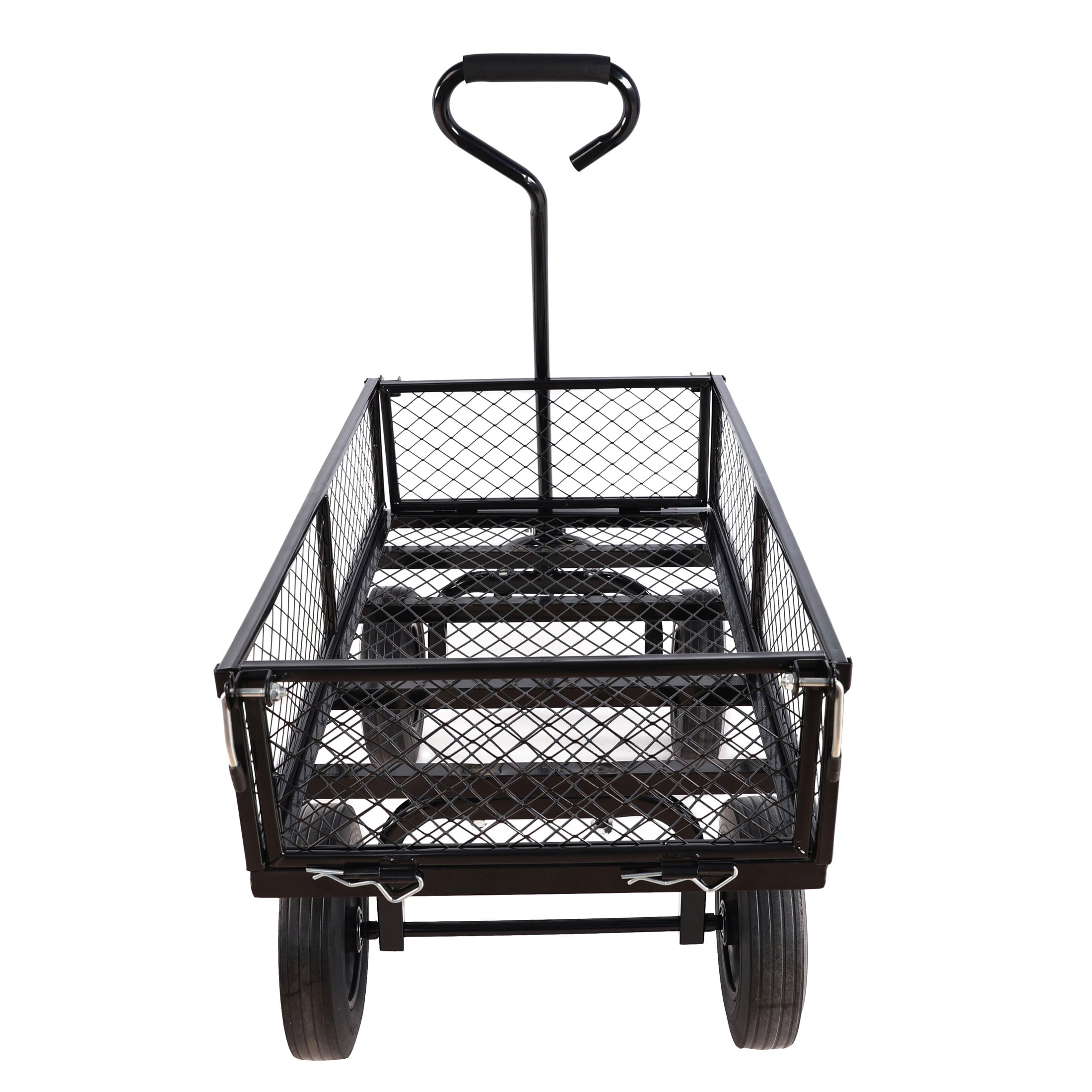 Furnibear Garden cart, Heavy Duty Steel Wagon Cart trucks With 180¡ã Swivel Handle, 6 Cu.ft Capacity, 700 lbs