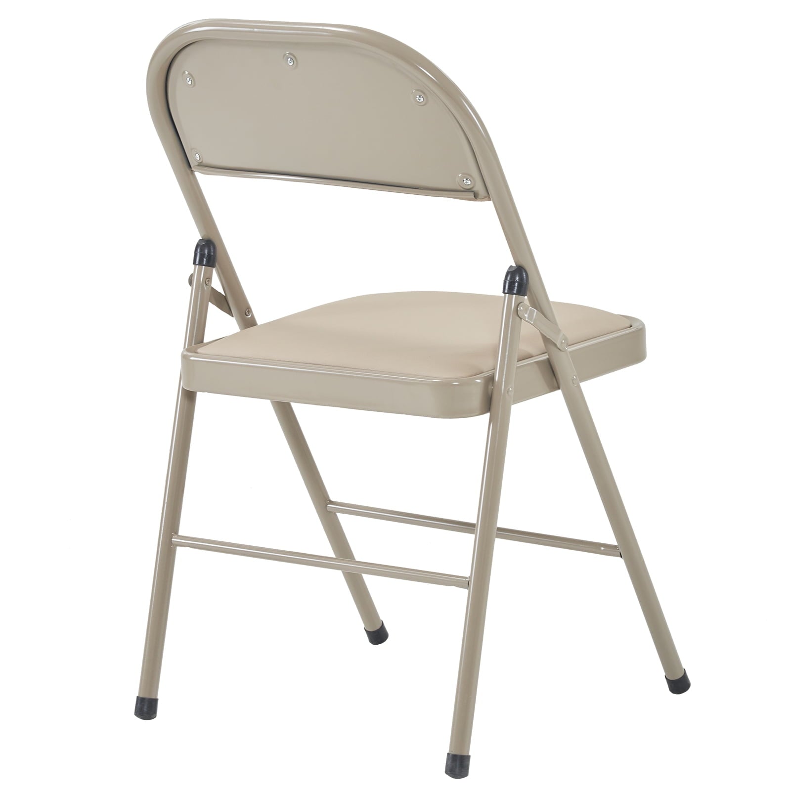 Furnibear 6 Pack Folding Chairs, Leather Padded Cushion Chairs with Comfortable Cushion and Stainless Steel Frame for Home and Office, for Indoor and Outdoor Events