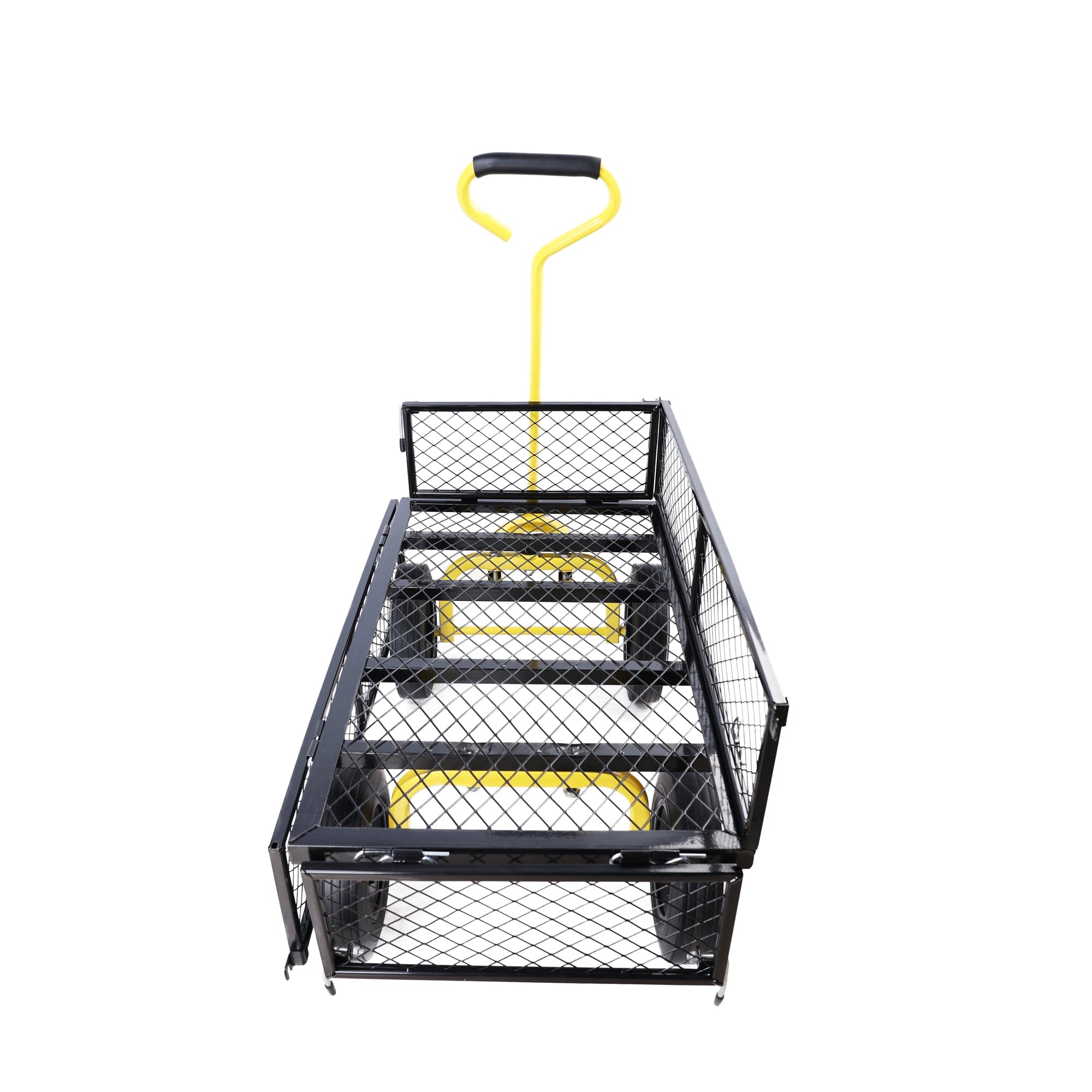 Furnibear Garden cart, Heavy Duty Steel Wagon Cart trucks With 180¡ã Swivel Handle, 6 Cu.ft Capacity, 700 lbs