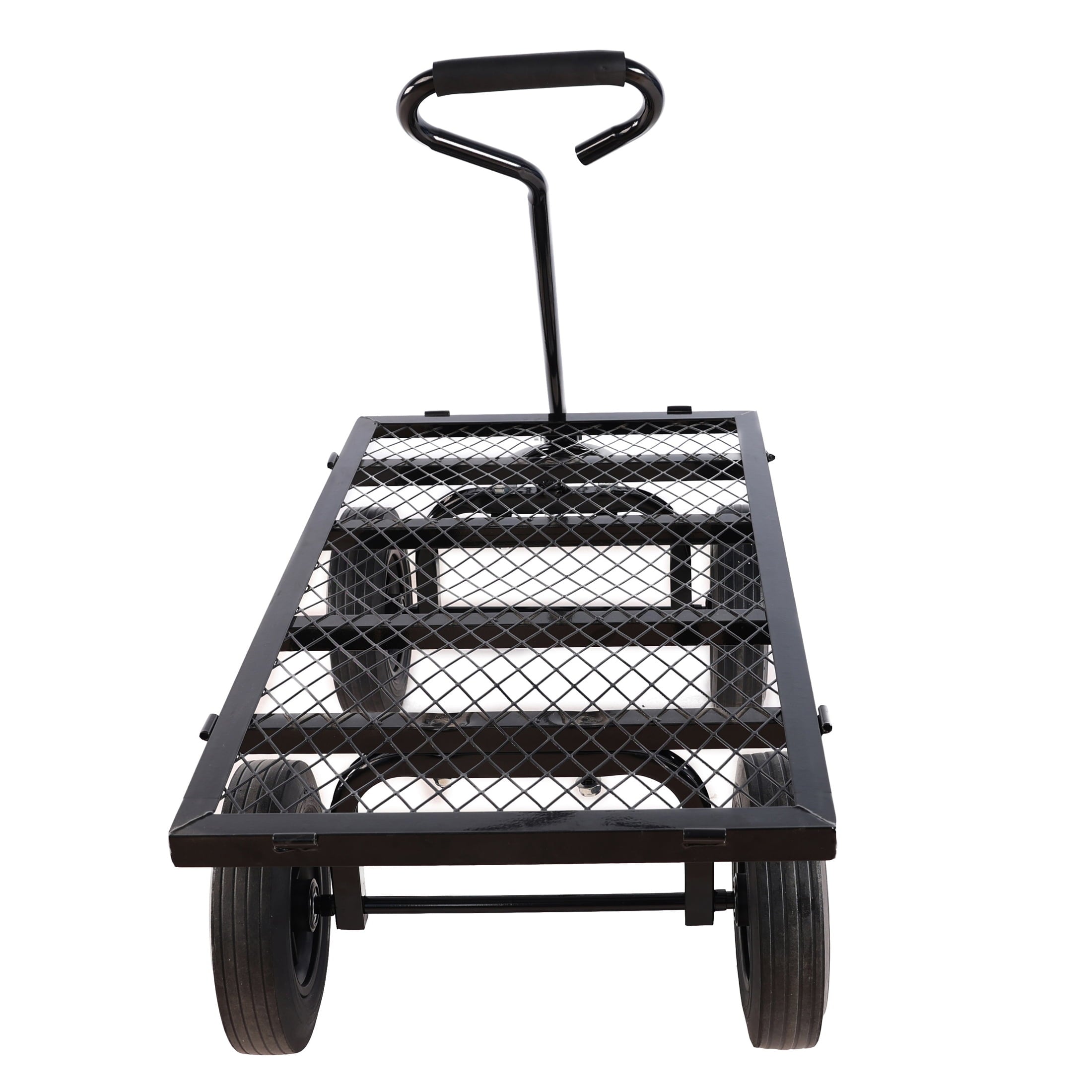 Furnibear Garden cart, Heavy Duty Steel Wagon Cart trucks With 180¡ã Swivel Handle, 6 Cu.ft Capacity, 700 lbs