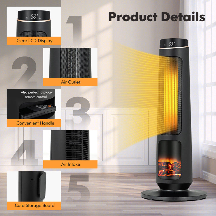 1500W PTC Fast Heating Space Heater for Indoor Use