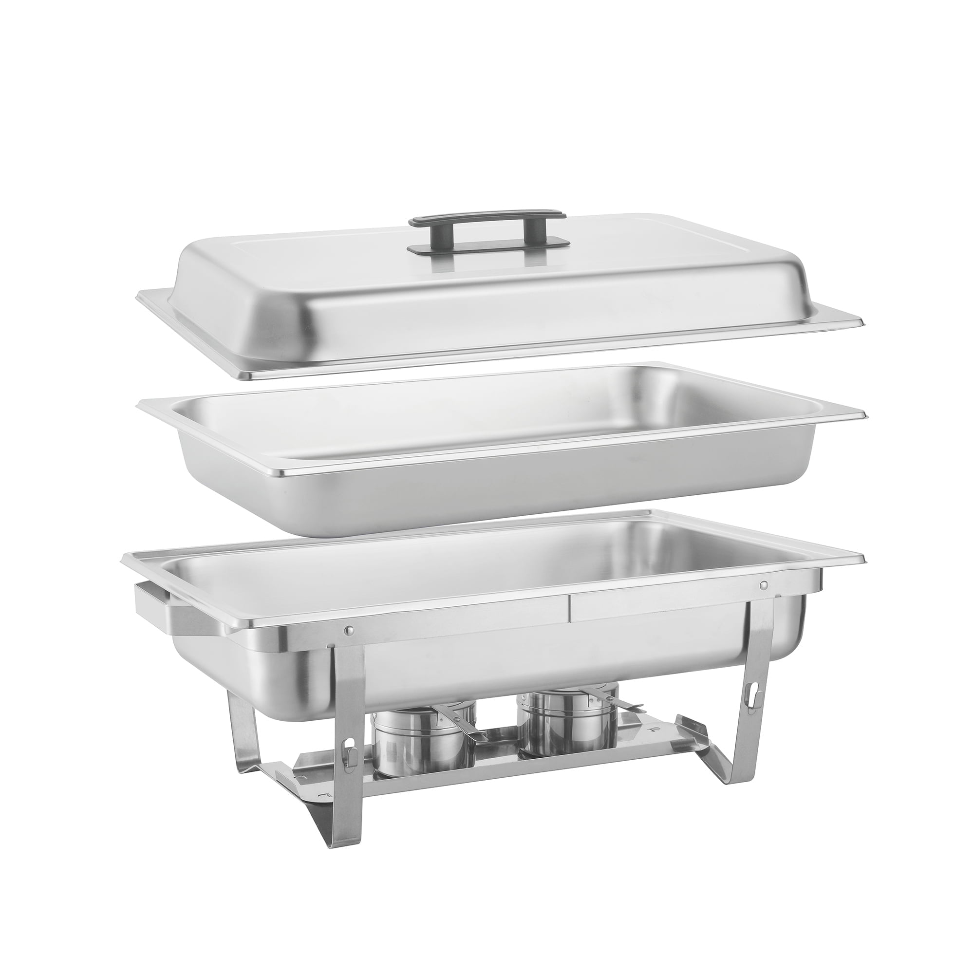 Furnibear Chafing Dish Buffet Set of 2, Round Stainless Steel Chafing Dishes for Buffet