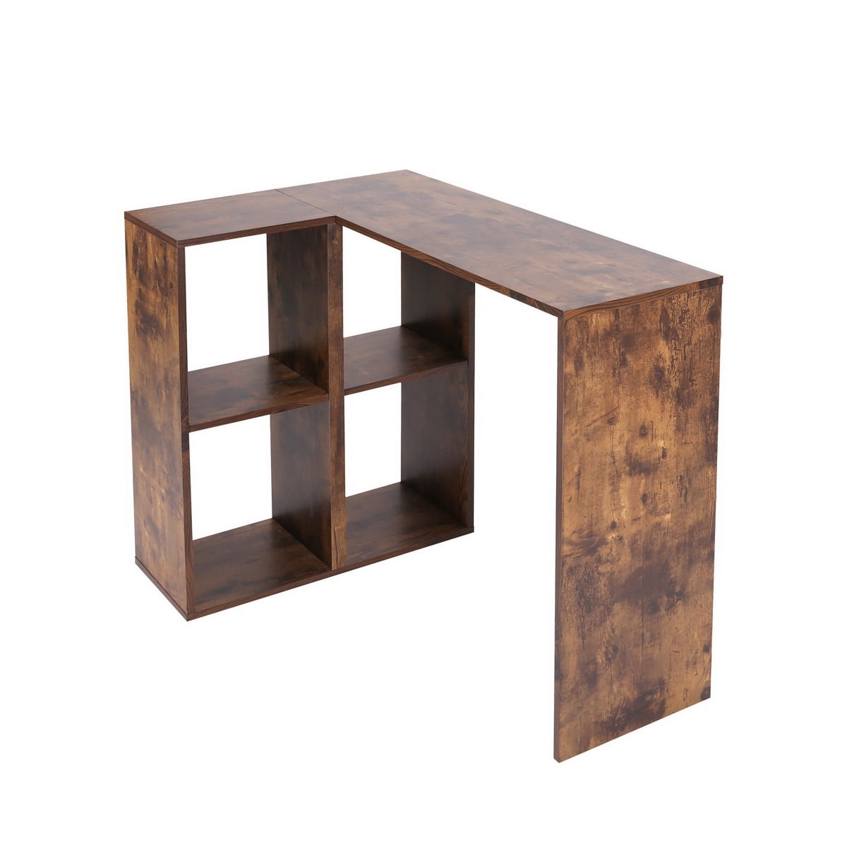 Furnibear L-Shaped Corner Desk Computer Desk Study Writing Desk with Shelf Reversible Laptop Notebook Table