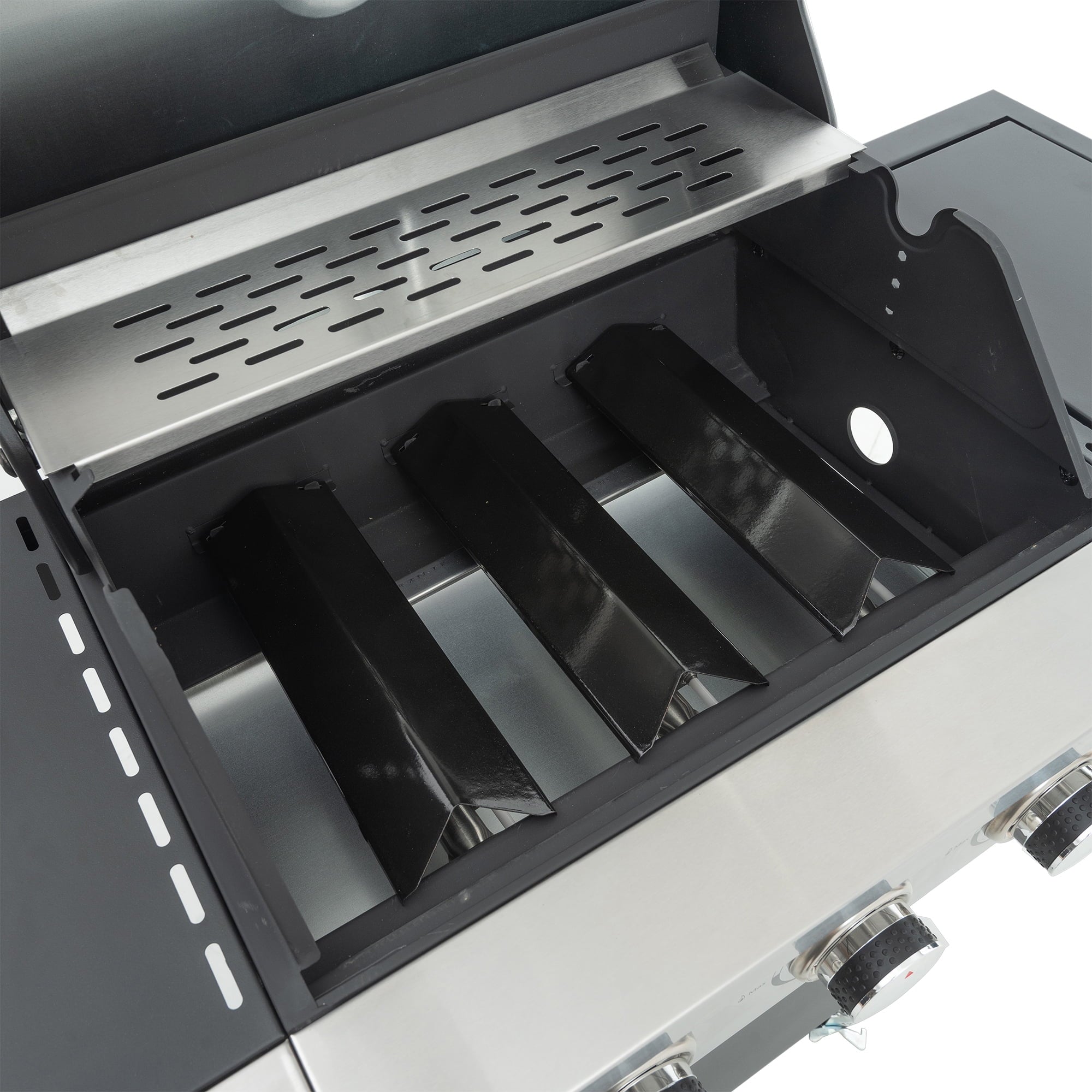 Furnibear Propane Grill, 4 Burner Barbecue Grill Stainless Steel Gas Grill with Side Burner, 47,000 BTU Outdoor Cooking