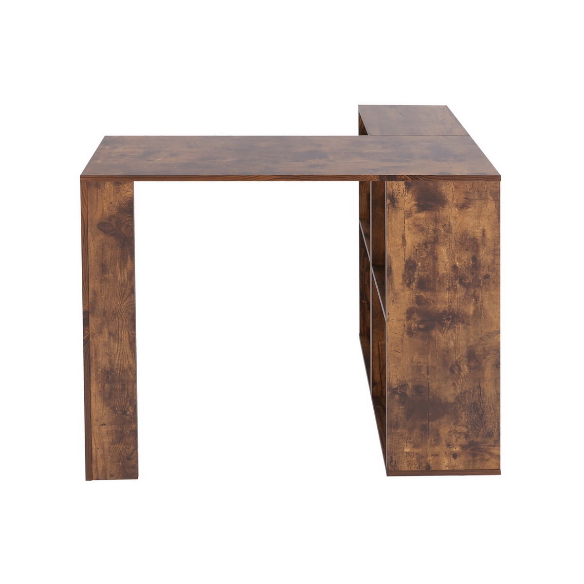 Furnibear L-Shaped Corner Desk Computer Desk Study Writing Desk with Shelf Reversible Laptop Notebook Table