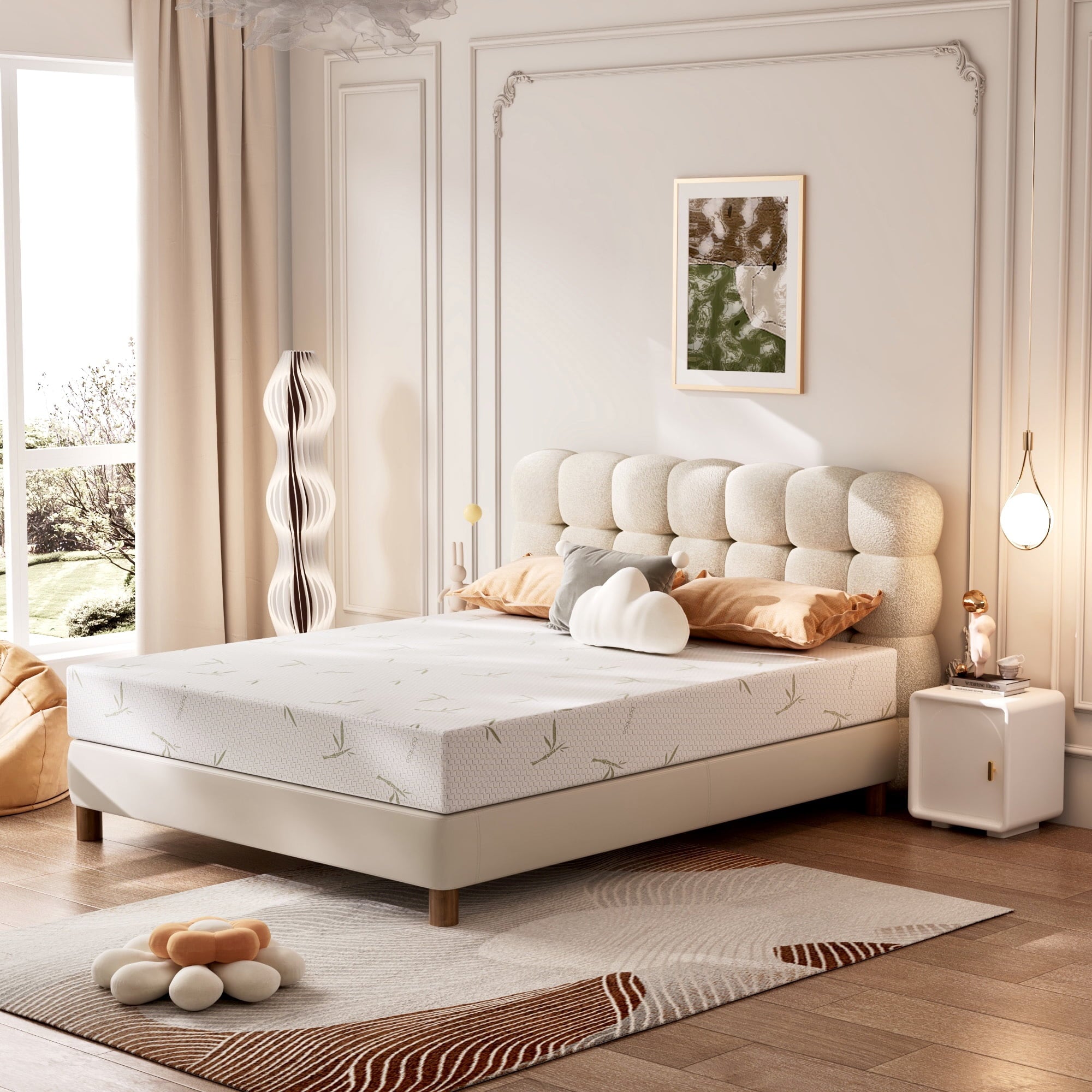 Furnibear 10 inch Queen Mattress, Gel Green Tea Infused Memory Foam Mattress,Adult