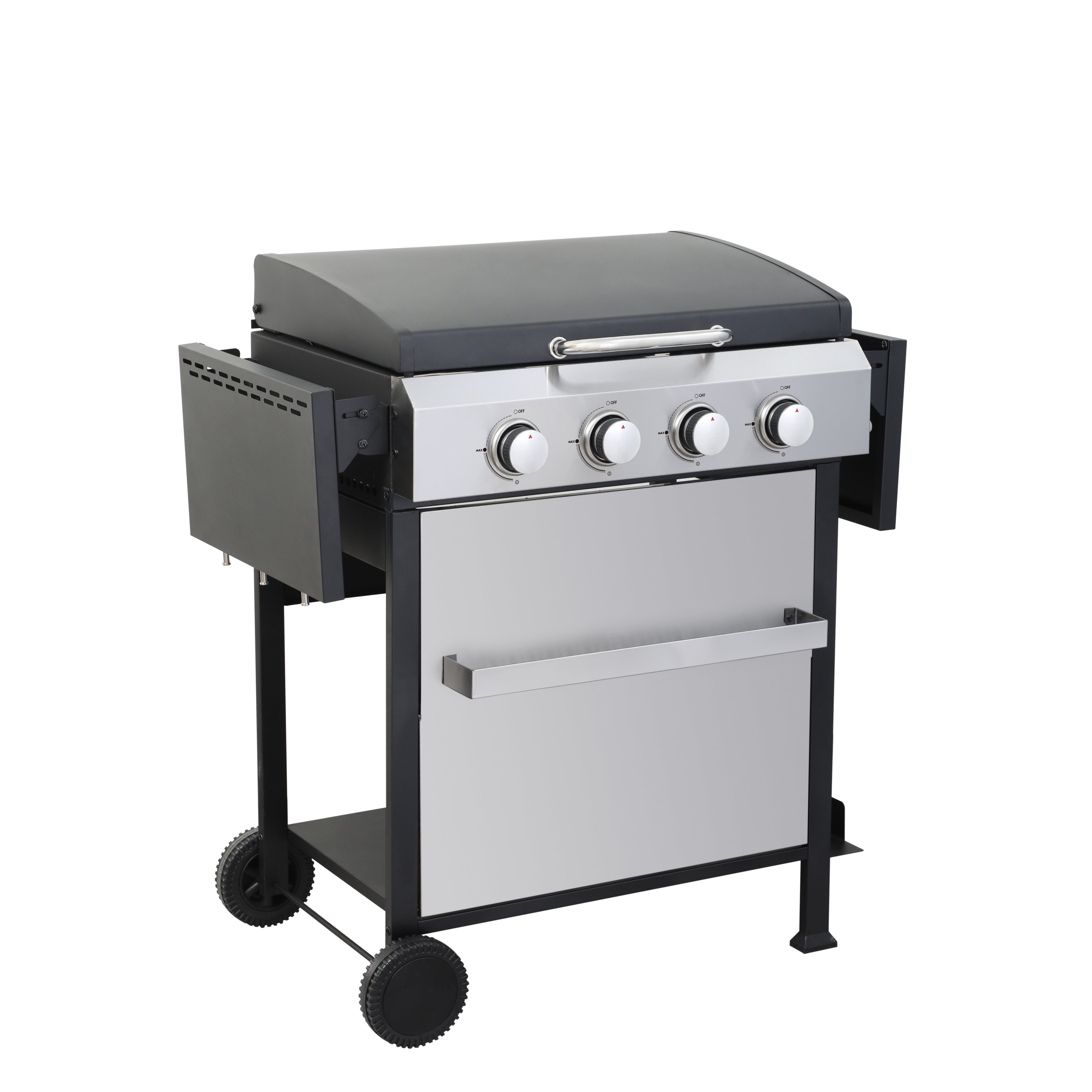 Furnibear 4-Burner Propane Gas BBQ Grill,49200BTU Output With Wire Enamel Cooking Grids For Outdoor Barbecue