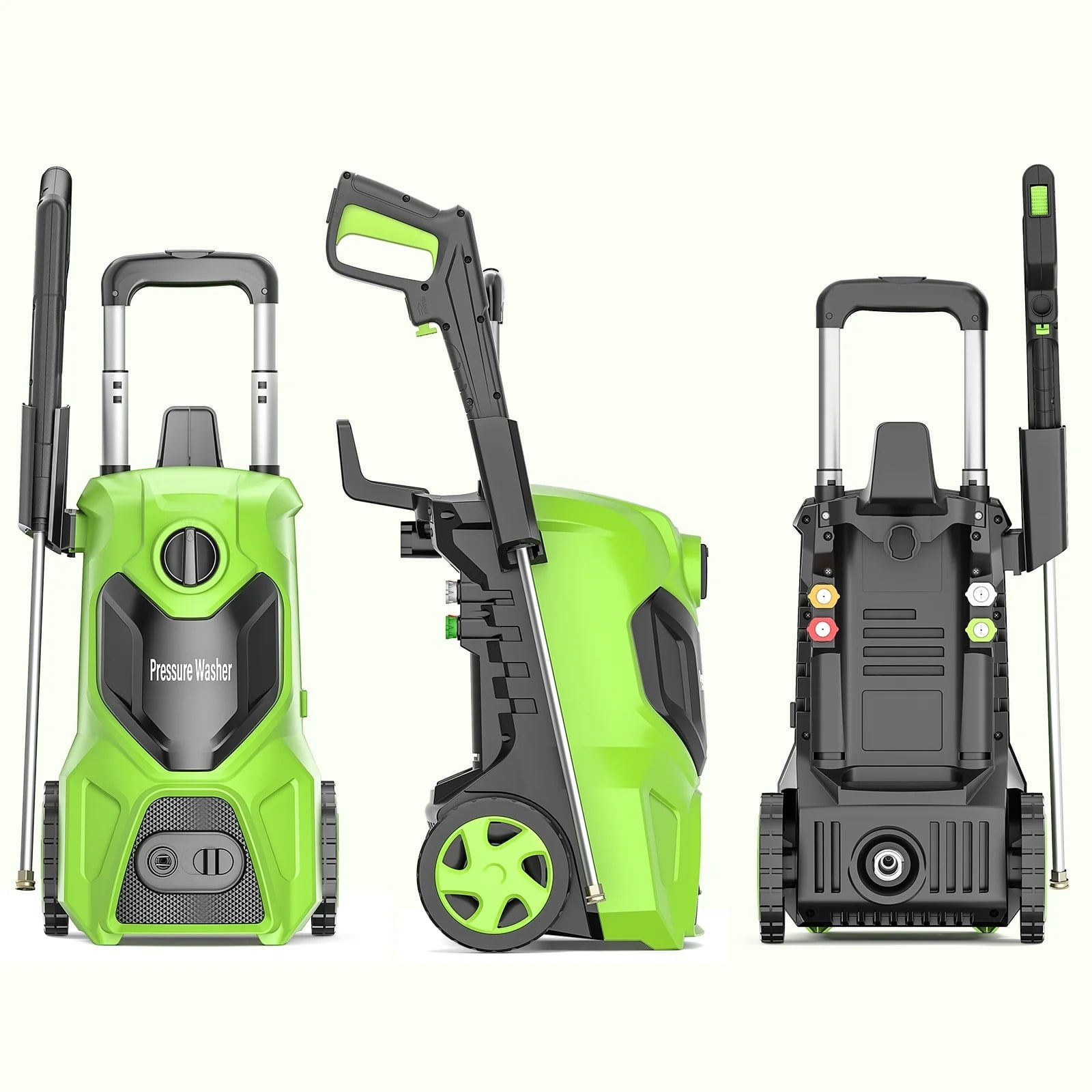 Furnibear 4800 PSI Electric Pressure Washer - 2.8 GPM with Foam Cannon with 4 Nozzles, Heavy-Duty for Driveways, Cars, Patios Pool Areas (Commercial Grade)