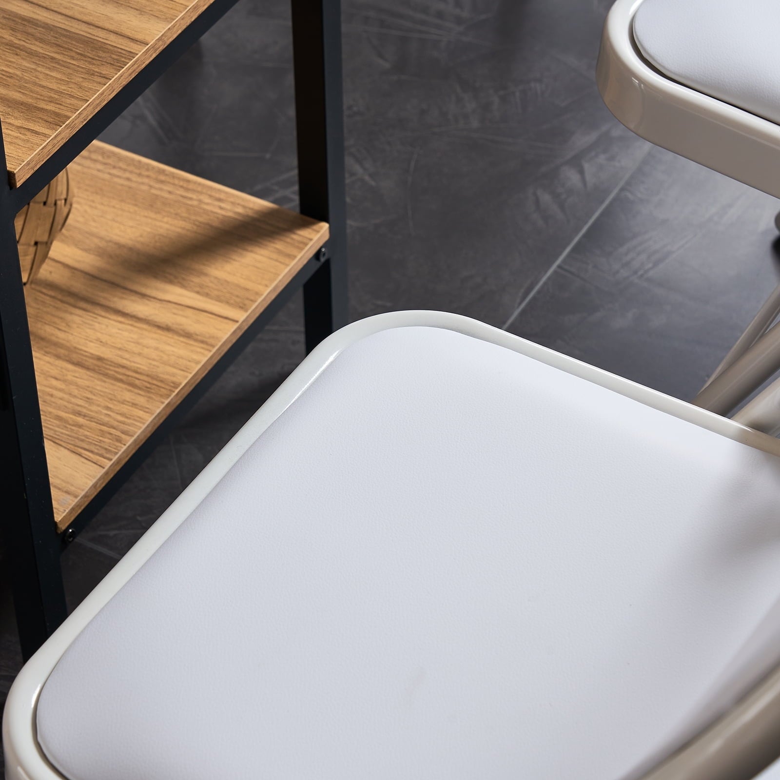 Furnibear 6 Pack Folding Chairs, Leather Padded Cushion Chairs with Comfortable Cushion and Stainless Steel Frame for Home and Office, for Indoor and Outdoor Events