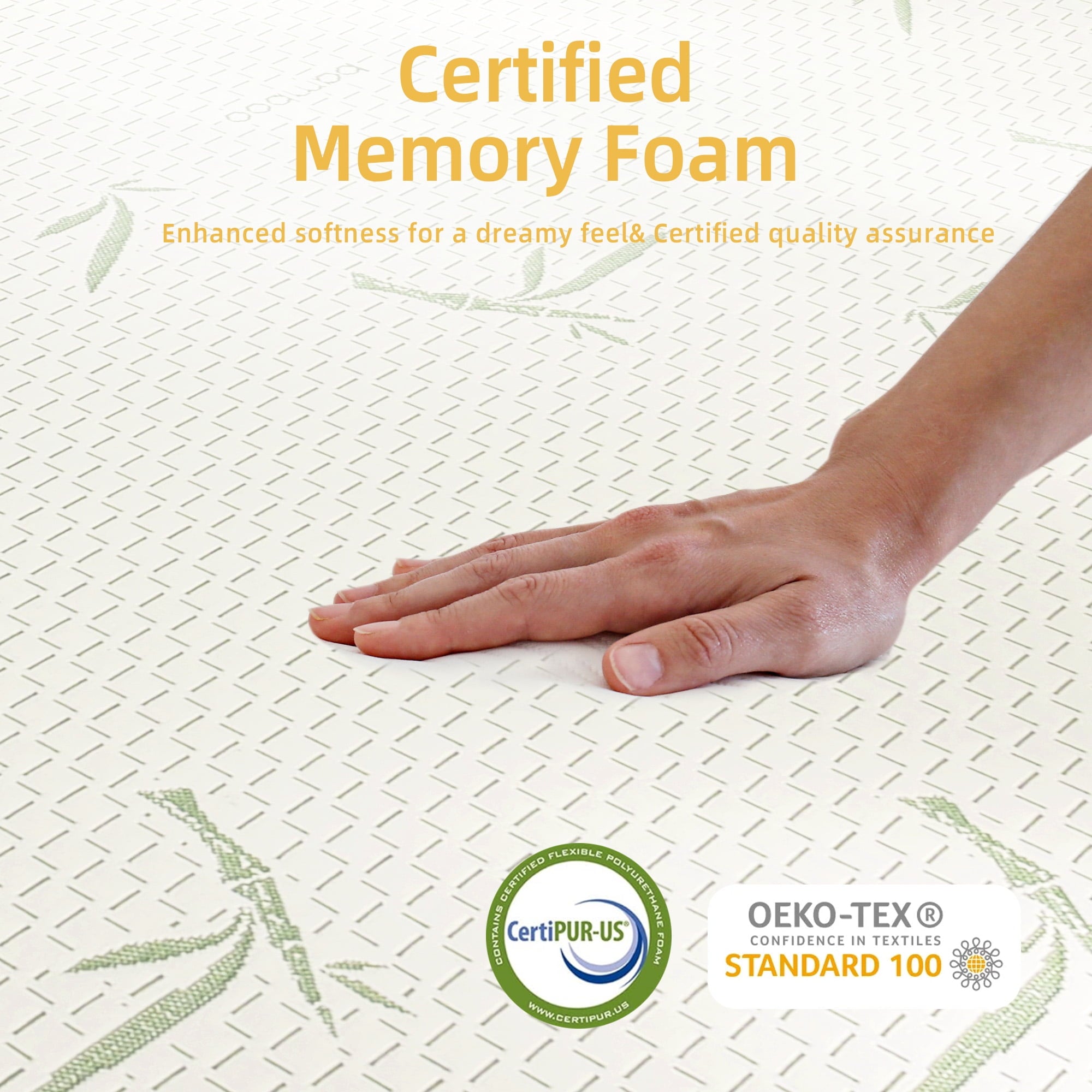 Furnibear 8 inch Twin Mattress, Gel Green Tea Infused Memory Foam Mattress,Adult