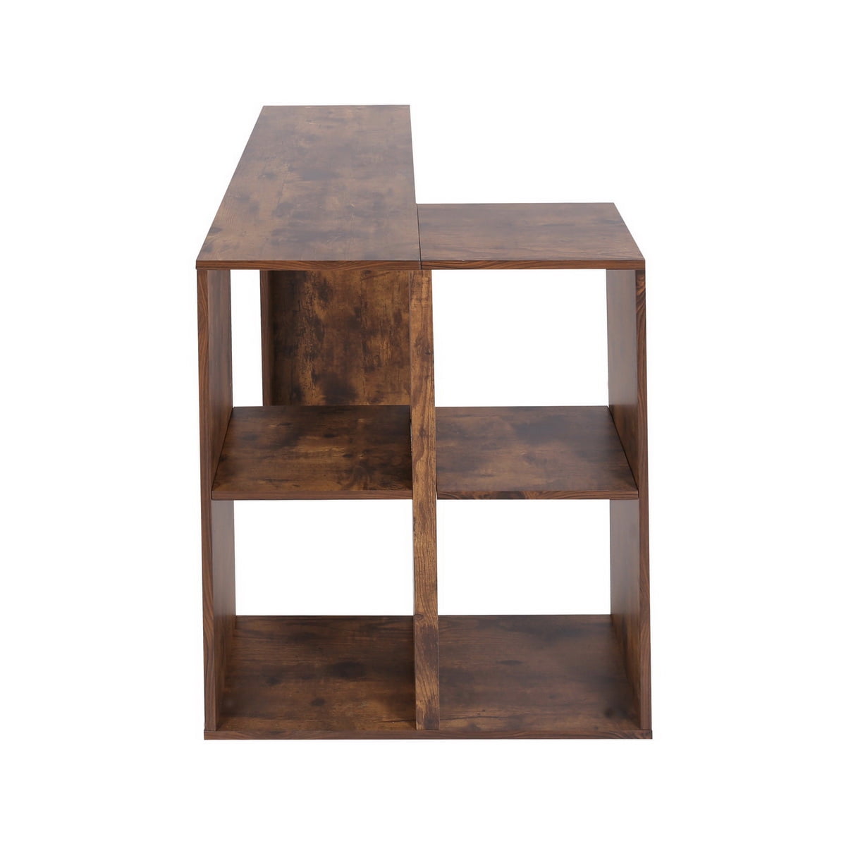 Furnibear L-Shaped Corner Desk Computer Desk Study Writing Desk with Shelf Reversible Laptop Notebook Table