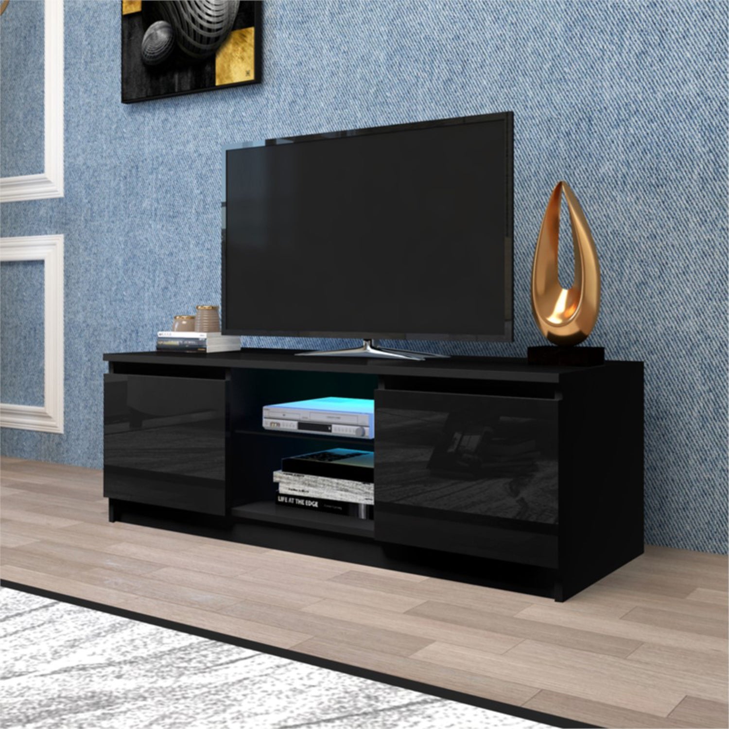 Furnibear LED TV Stand for TVs up to 55in Black