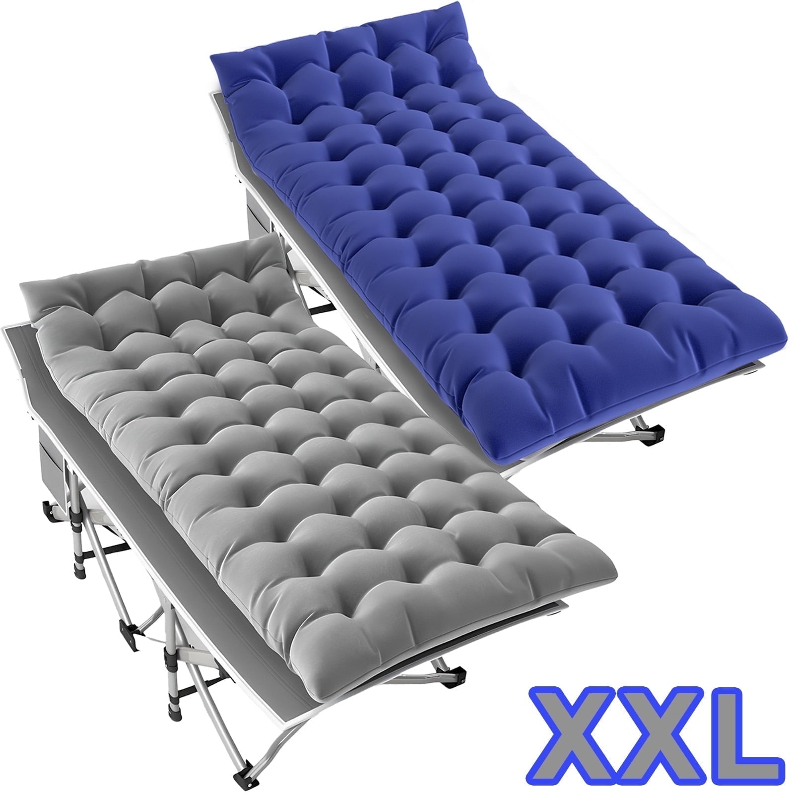 Openable Cots Furnibear 2 Pack Oversize Camping Cots for Adults, Folding Cot with Ma