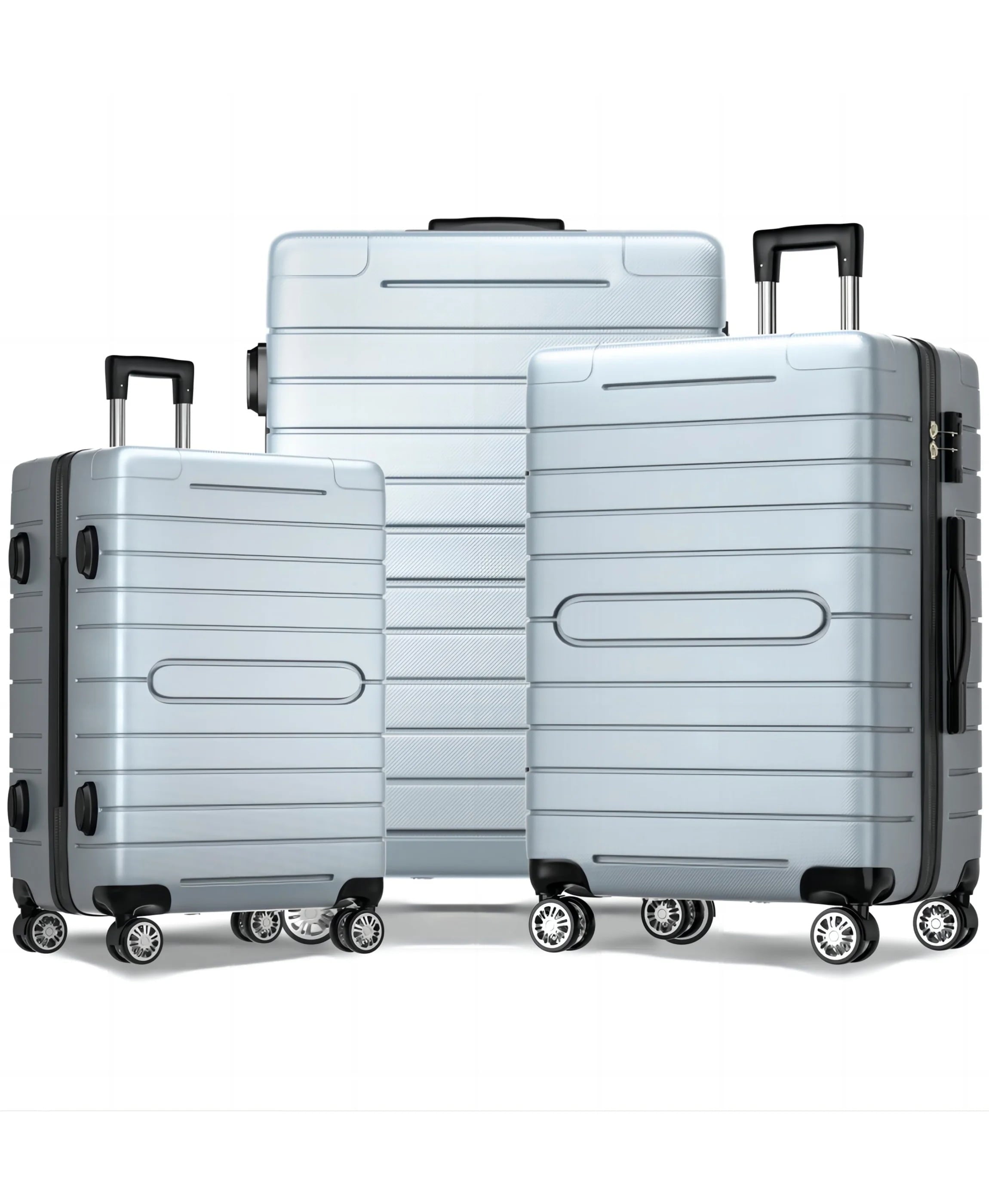 Furnibear 3-Piece Expandable Hardside Luggage Set, 20/24/28in with TSA Locks Silent 8-Wheel Spinners