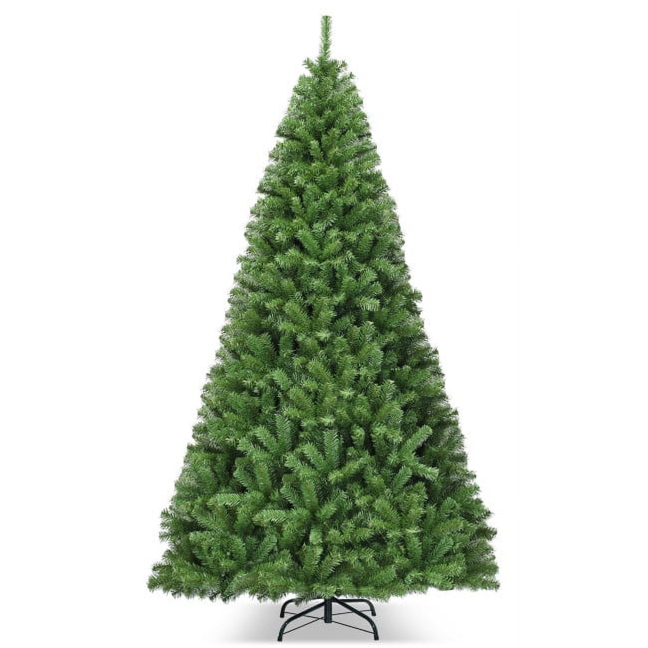 Furnibear 7.5ft Flocked Artificial Christmas Tree, Pre-Lit Christmas Trees with 300 LED Lights, White Multicolor, Easy Setup, Ideal for Holiday Decor
