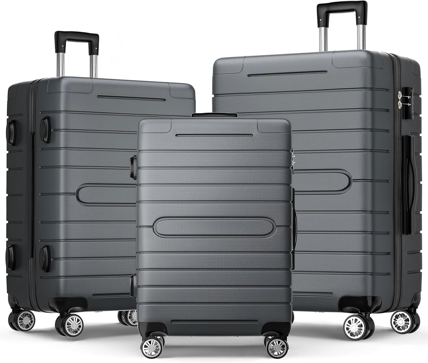 Furnibear Durable Hardside 3-Piece Luggage Set (20/24/28in) - TSA-Approved Locks, Smooth Spinner Wheels, Ideal for Short Long Trips