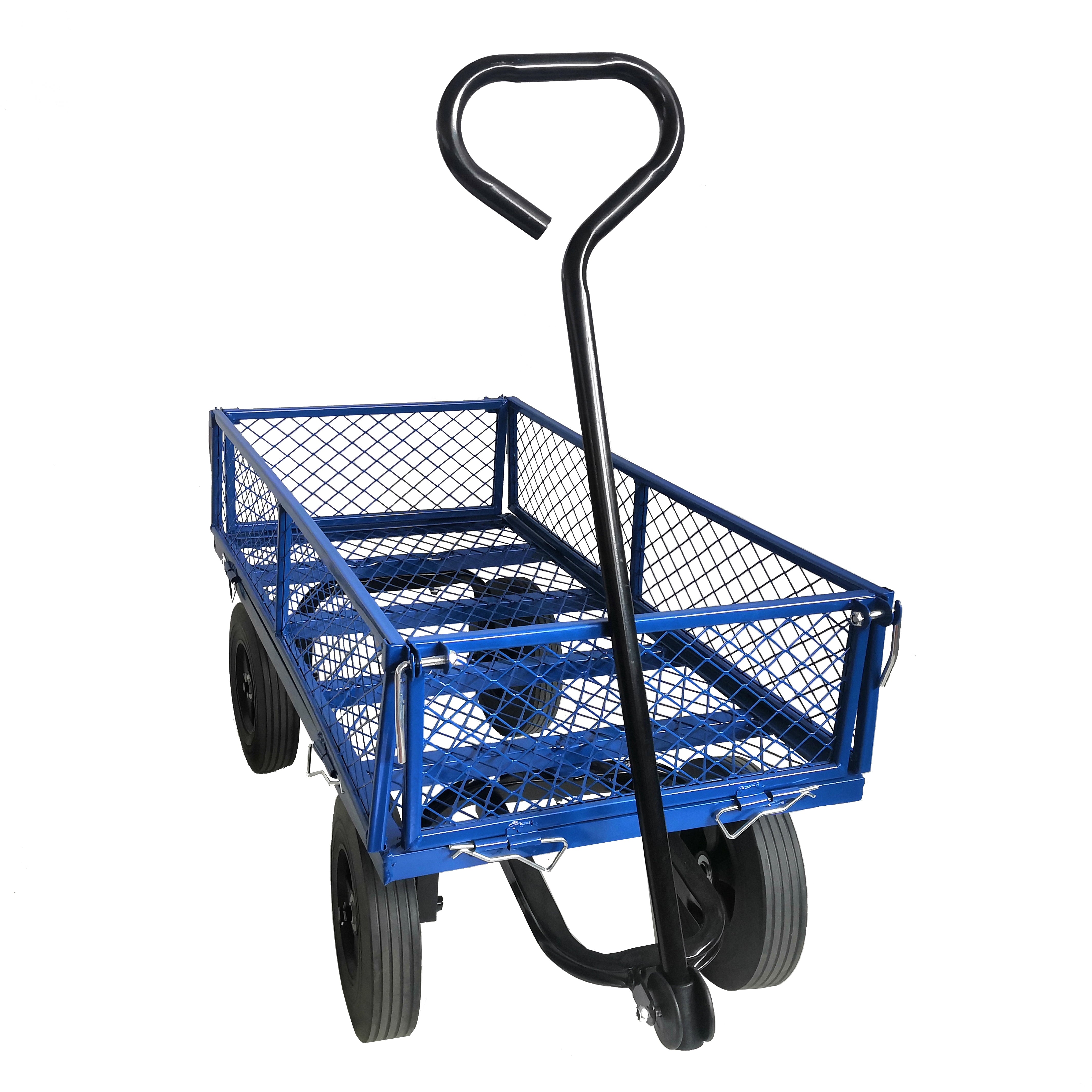 Furnibear Garden cart, Heavy Duty Steel Wagon Cart trucks With 180¡ã Swivel Handle, 6 Cu.ft Capacity, 700 lbs