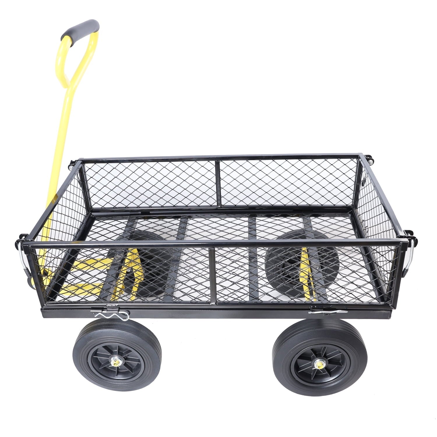 Furnibear Garden cart, Heavy Duty Steel Wagon Cart trucks With 180¡ã Swivel Handle, 6 Cu.ft Capacity, 700 lbs
