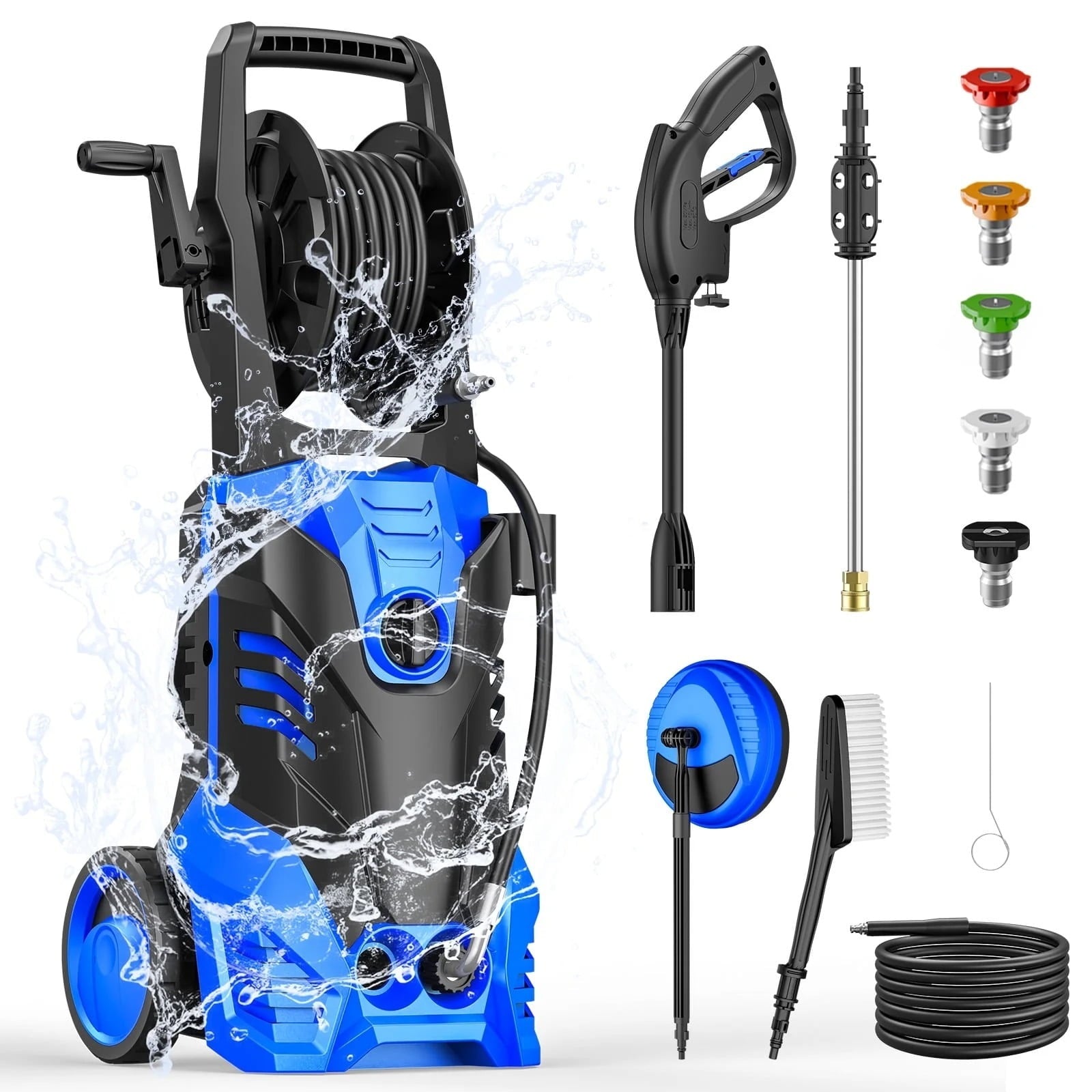 Pressure Washer, 3000PSI 2.0 GPM Max Power Washer Electric Poweredfor Cars, Fences, Patios, Decks, Patios