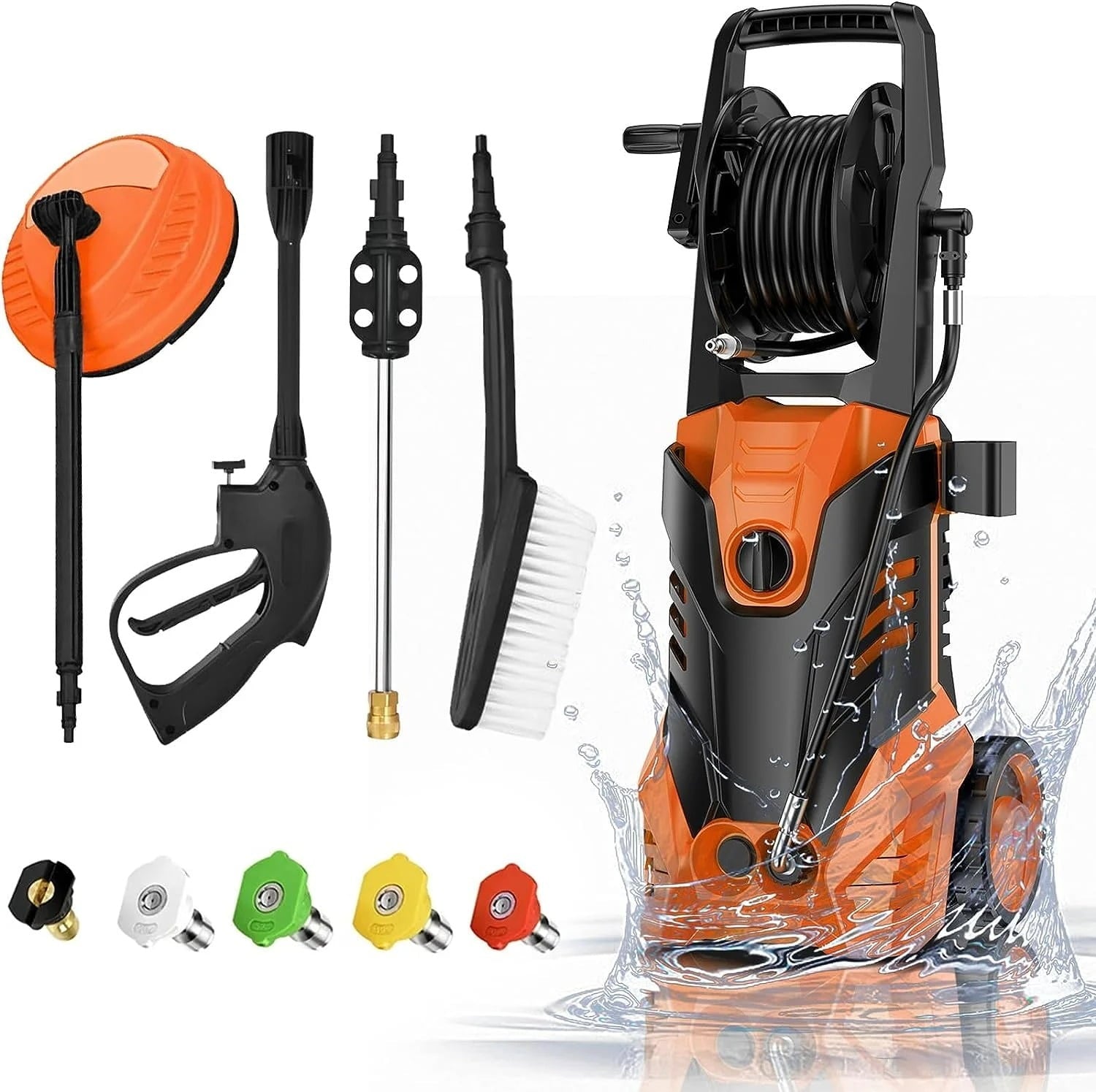 Pressure Washer, 3000PSI 2.0 GPM Max Power Washer Electric Poweredfor Cars, Fences, Patios, Decks, Patios