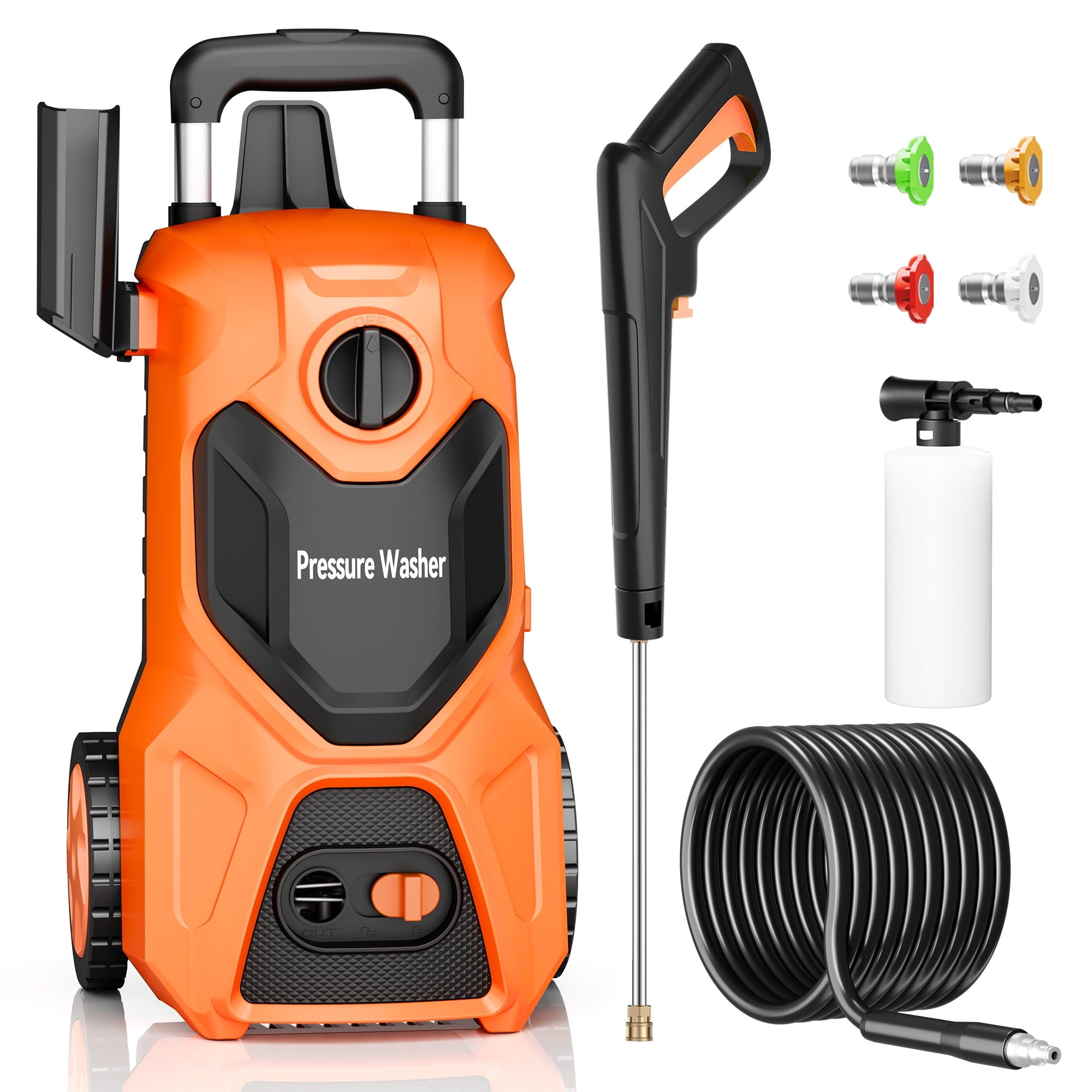 Pressure Washer, 3800PSI 2.6 GPM Max Power Washer Electric Poweredfor Cars, Fences, Patios, Decks, Patios