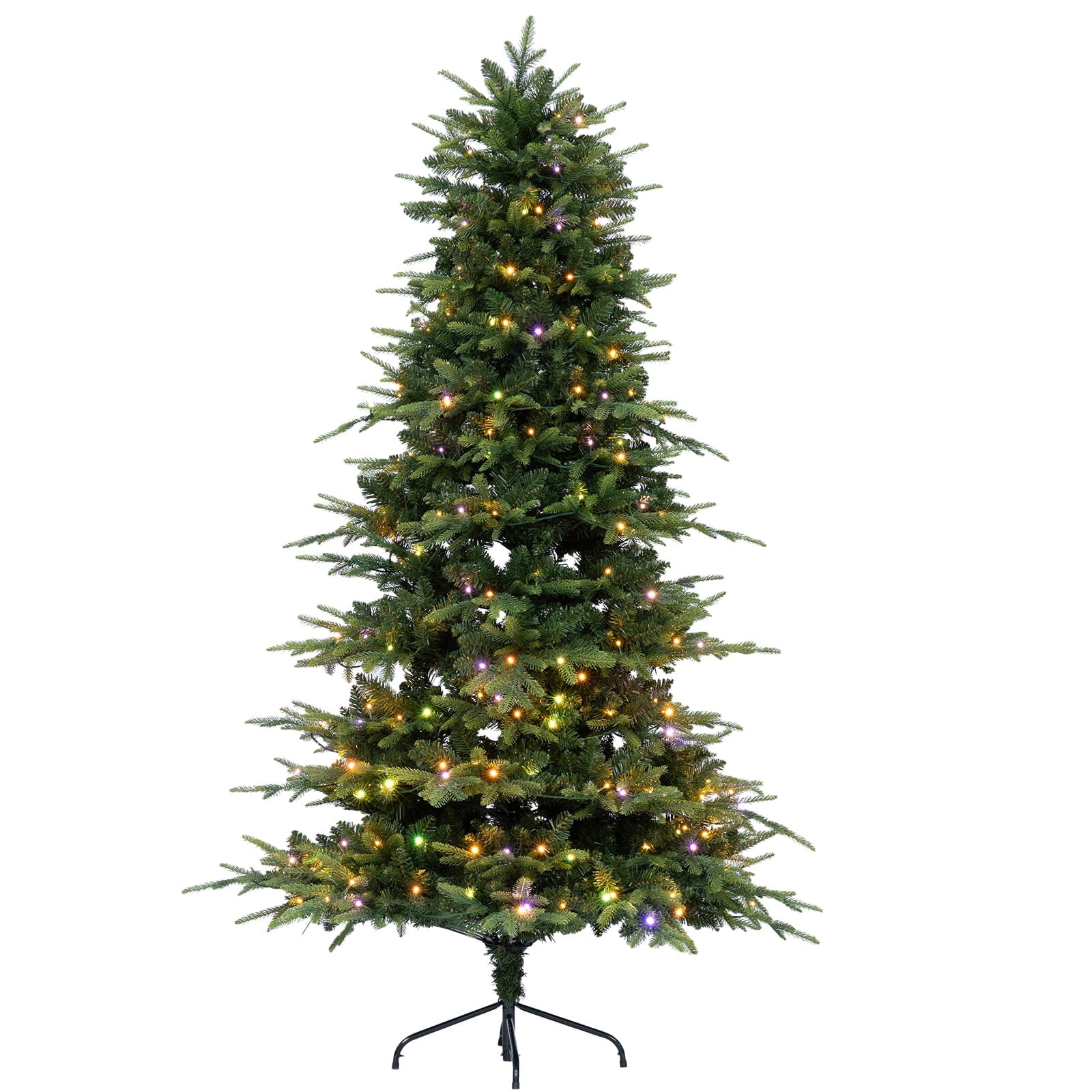Furnibear 7.5ft Pre-Lit Artificial Christmas Tree, Full Pencil Shape with 1,350 Tips 300 LED Lights, Ideal for Holiday Decor