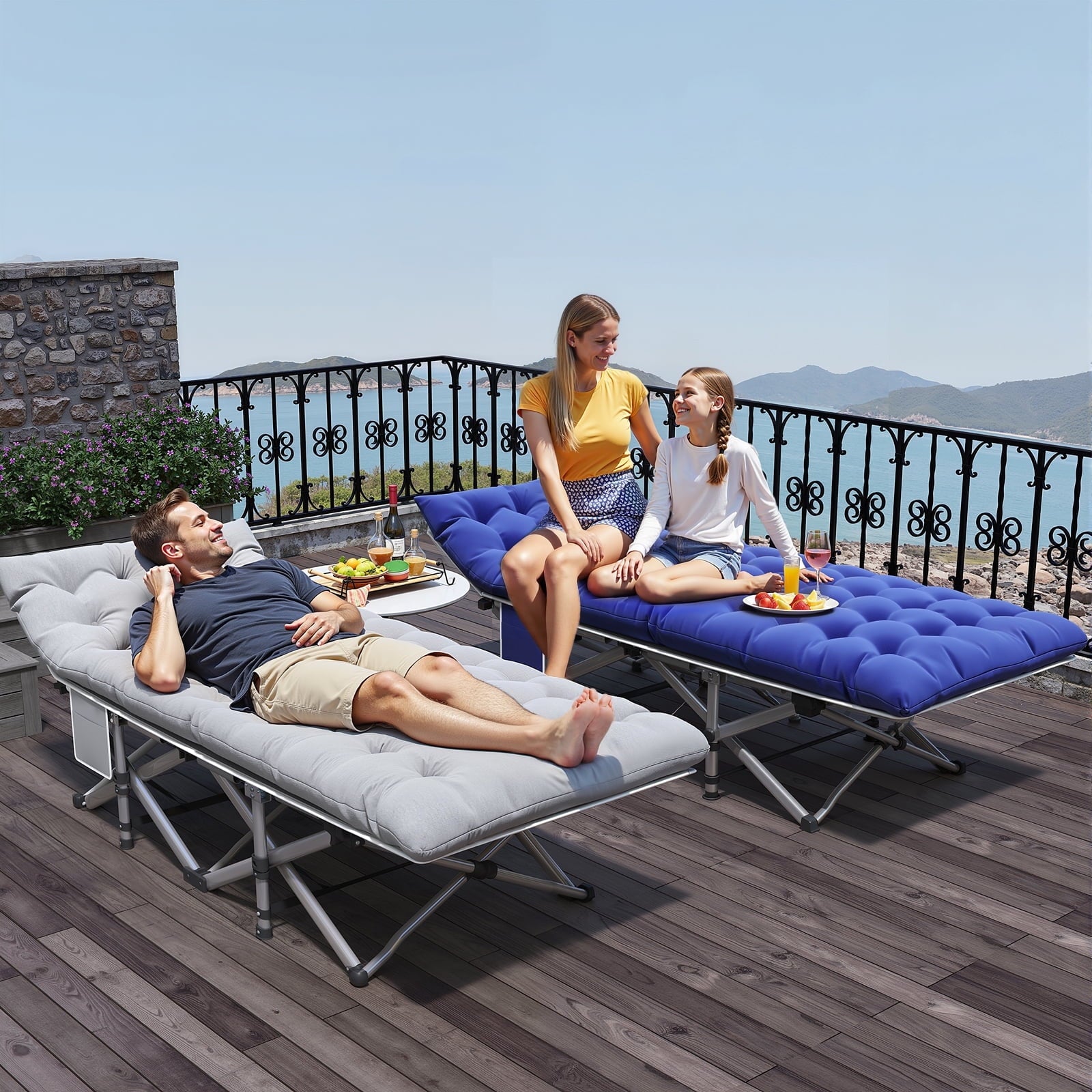 Furnibear Oversize Camping Cots for Adults, Folding Cot with Mattress and Carry Bag, Portable Sleeping Cot for Camping, Outdoor, Travel Home Guest Bed