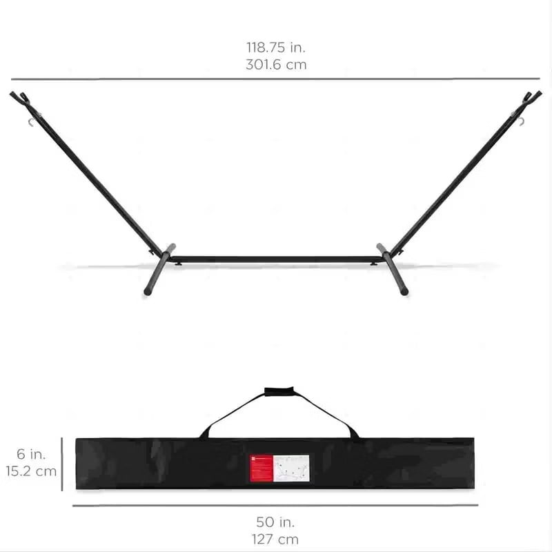 Furnibear 2-Person Hammock Mold Kit with Stand ¨C 450 lb Heavy-Duty Brazilian Cotton, Stripe Pattern, 3-Min Tool-Free Setup, Carry Bag for Patio/Camping