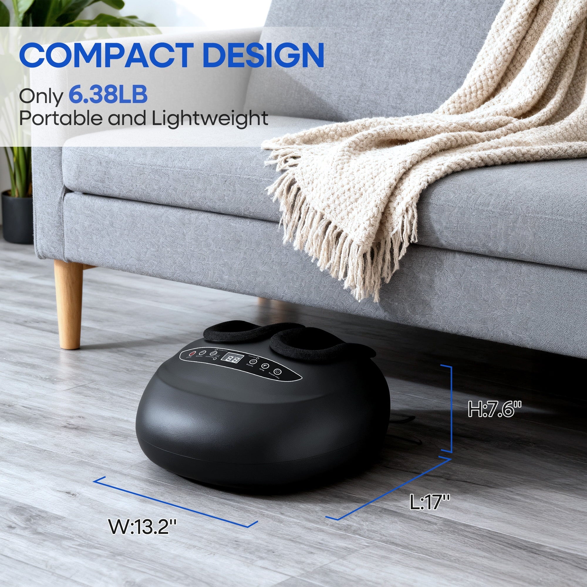 Furnibear Electric Foot Massager Machine with Heat, Rolling, Deep Kneading, Shiatsu Foot Massager,Birthday Christmas Gifts for Mom Dad Women Men