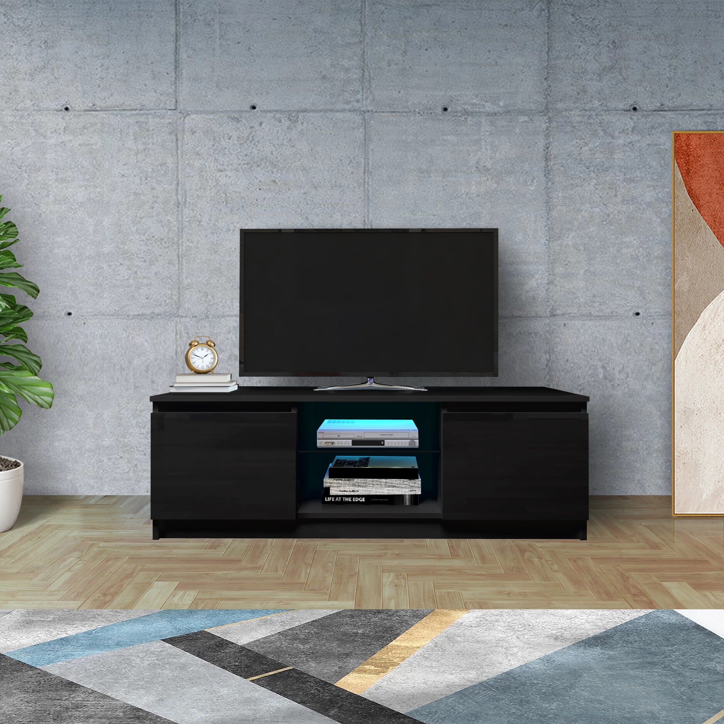 Furnibear LED TV Stand for TVs up to 55in Black