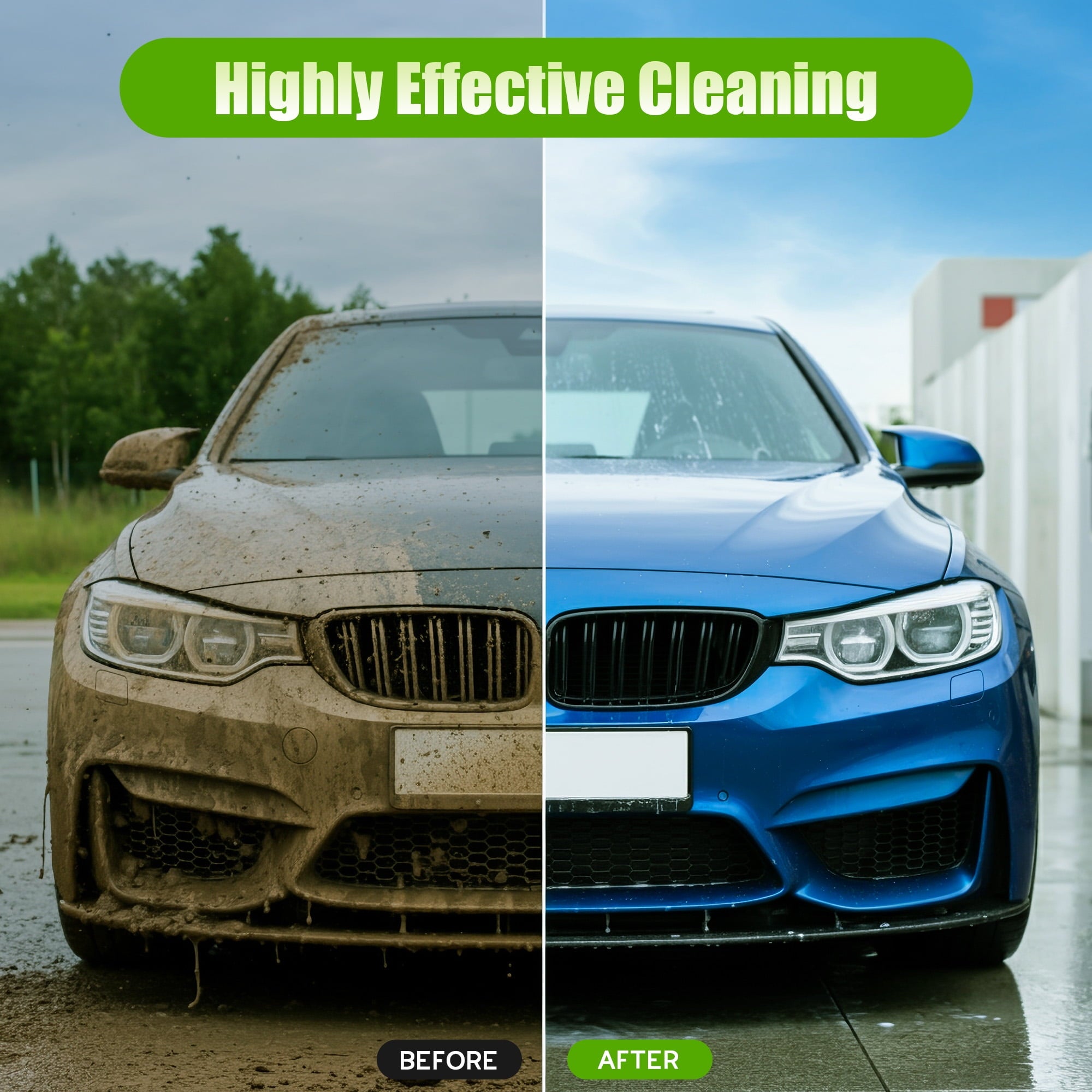 Furnibear 3800 PSI Electric Pressure Washer - Lightweight with Wheels, Easy to Assemble, 2.0GPM, Includes 5 Nozzles for Cars, Fences, Driveways, Green