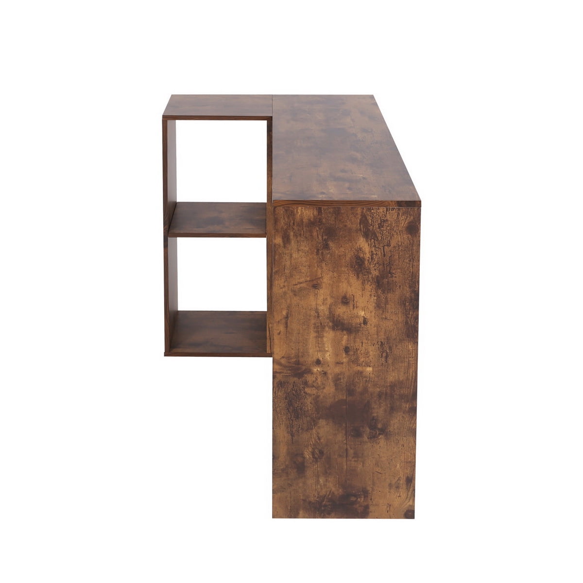 Furnibear L-Shaped Corner Desk Computer Desk Study Writing Desk with Shelf Reversible Laptop Notebook Table