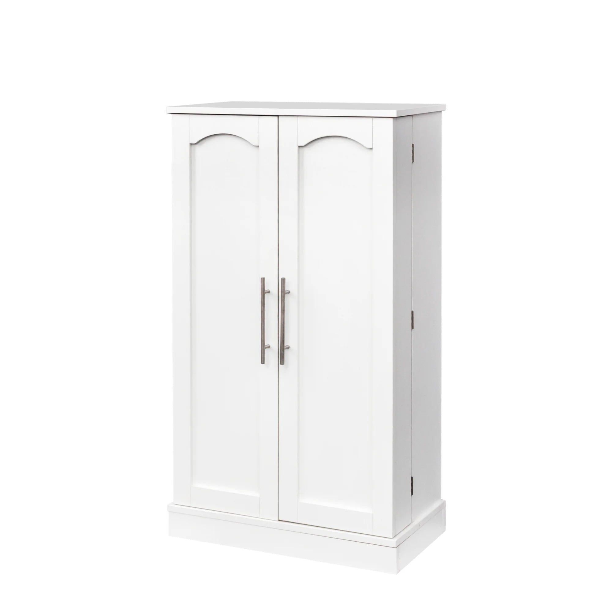Furnibear Multipurpose Storage Cabinet with Doors and Adjustable Shelves, White Finish