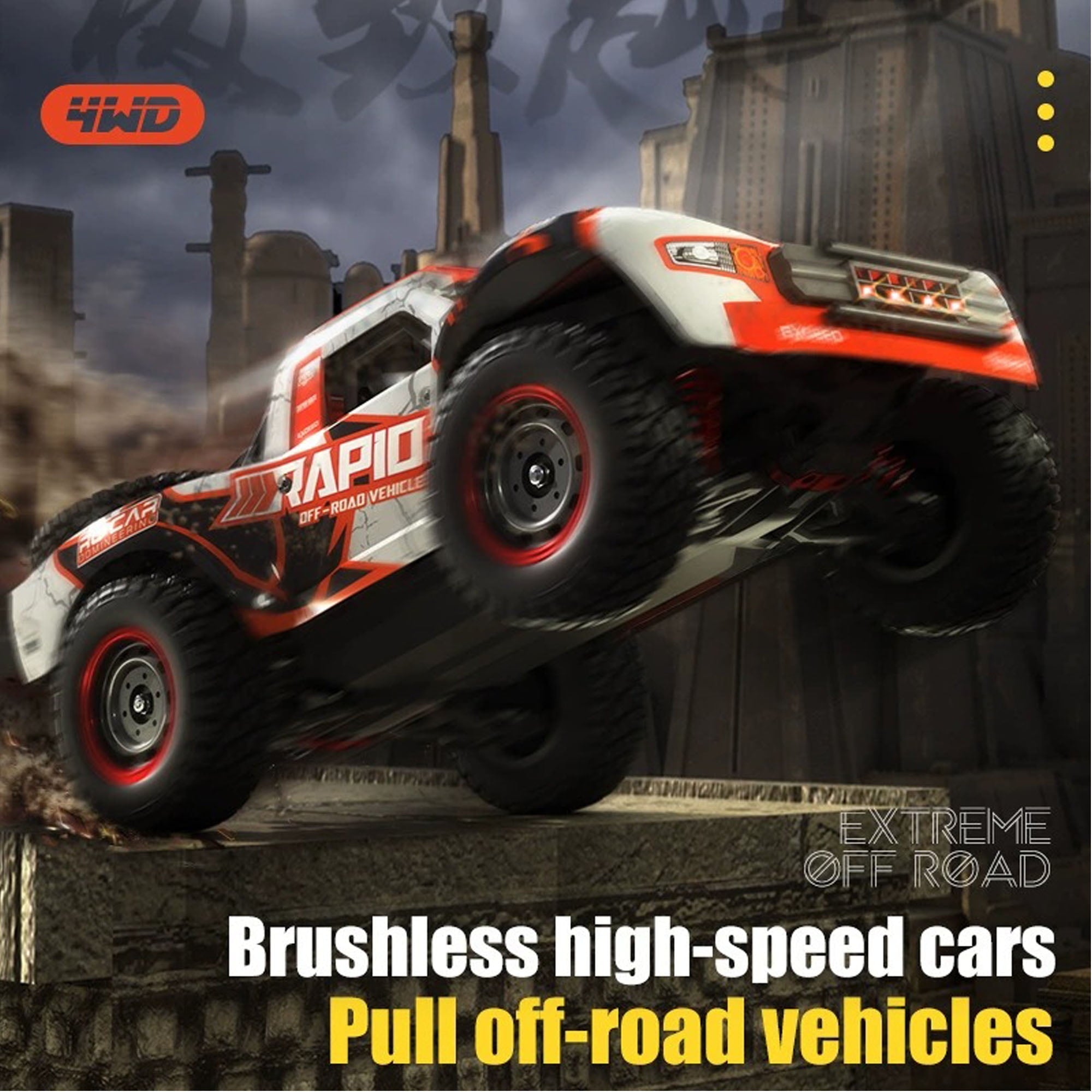Furnibear 1:14 RC Car, Fast Remote Control Car 40+ MPH, 4WD off Road RC Truck Vehicle with 2 Batteries 2 Shells, Gifts for Adult and Boys