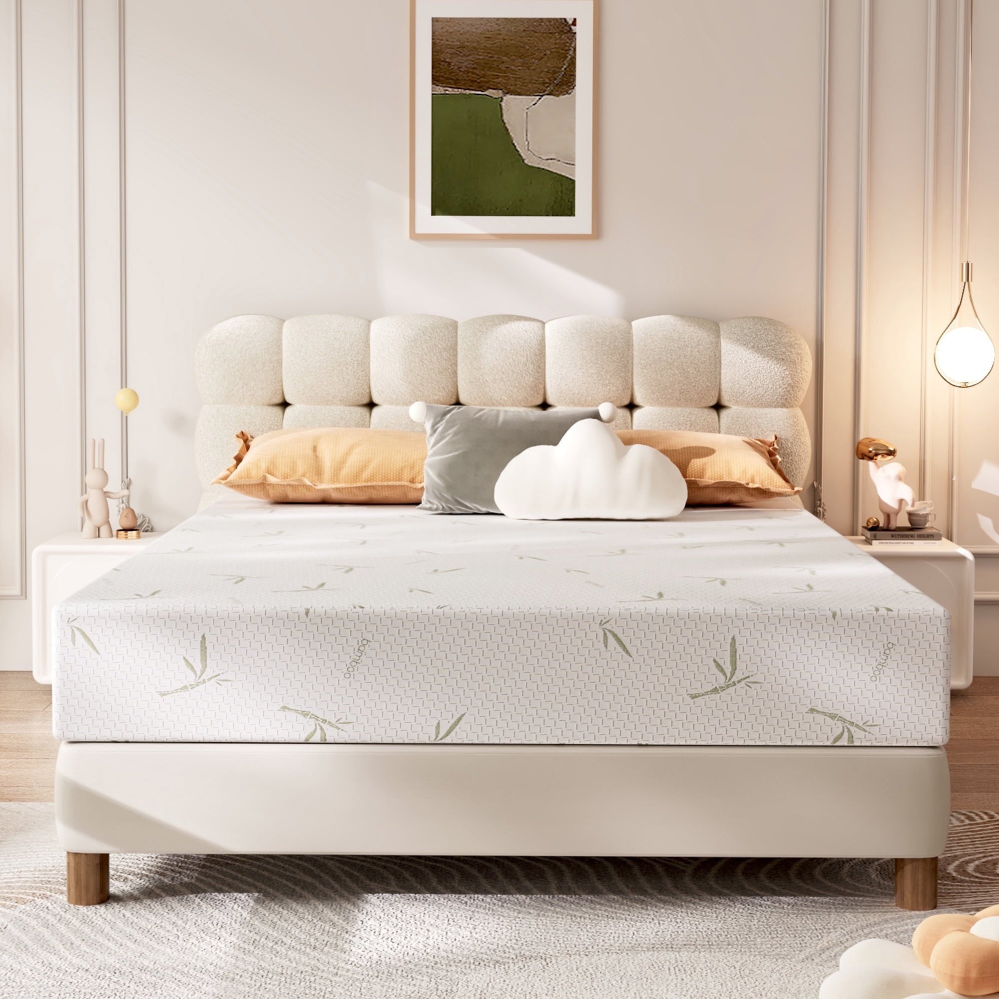 Furnibear 10 inch King Mattress, Gel Green Tea Infused Memory Foam Mattress,Adult