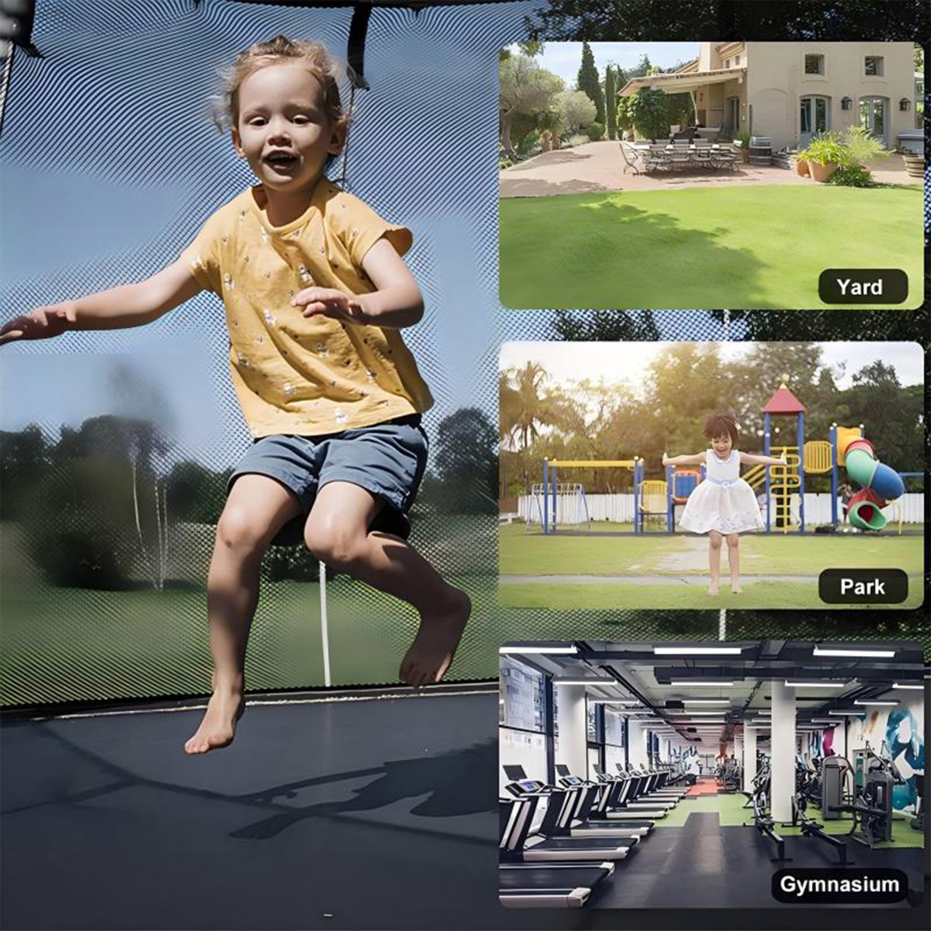 Furnibear 1500 LBS 16 FT Trampoline for Kids and Adults, Heavy-Duty Recreational Outdoor Trampoline with Basketball Hoop Safety Enclosure Net