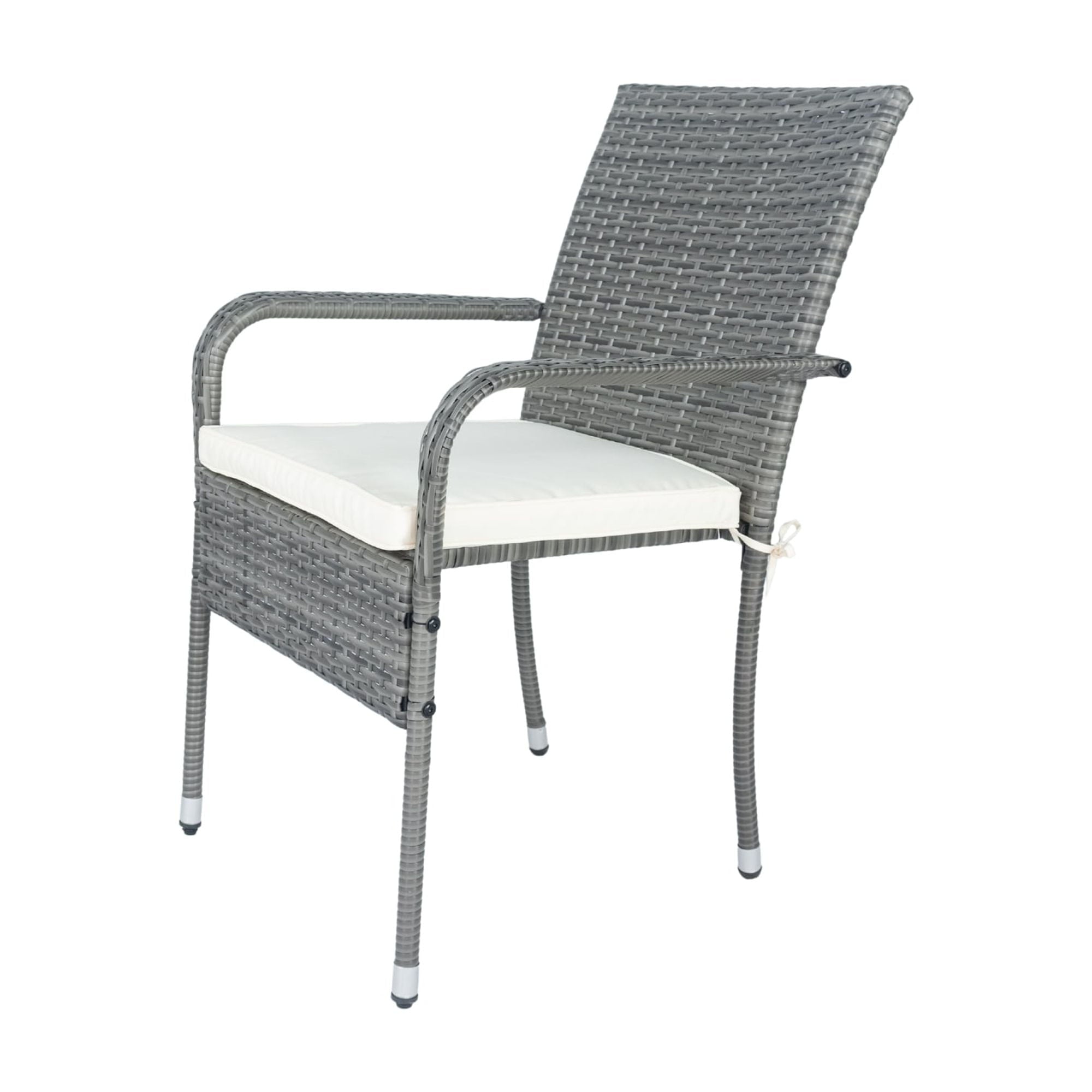 Furnibear 3 Piece Patio Conversation Set, Rattan Wicker Outdoor Conversation Set with Tempered Glass Table and Cushions