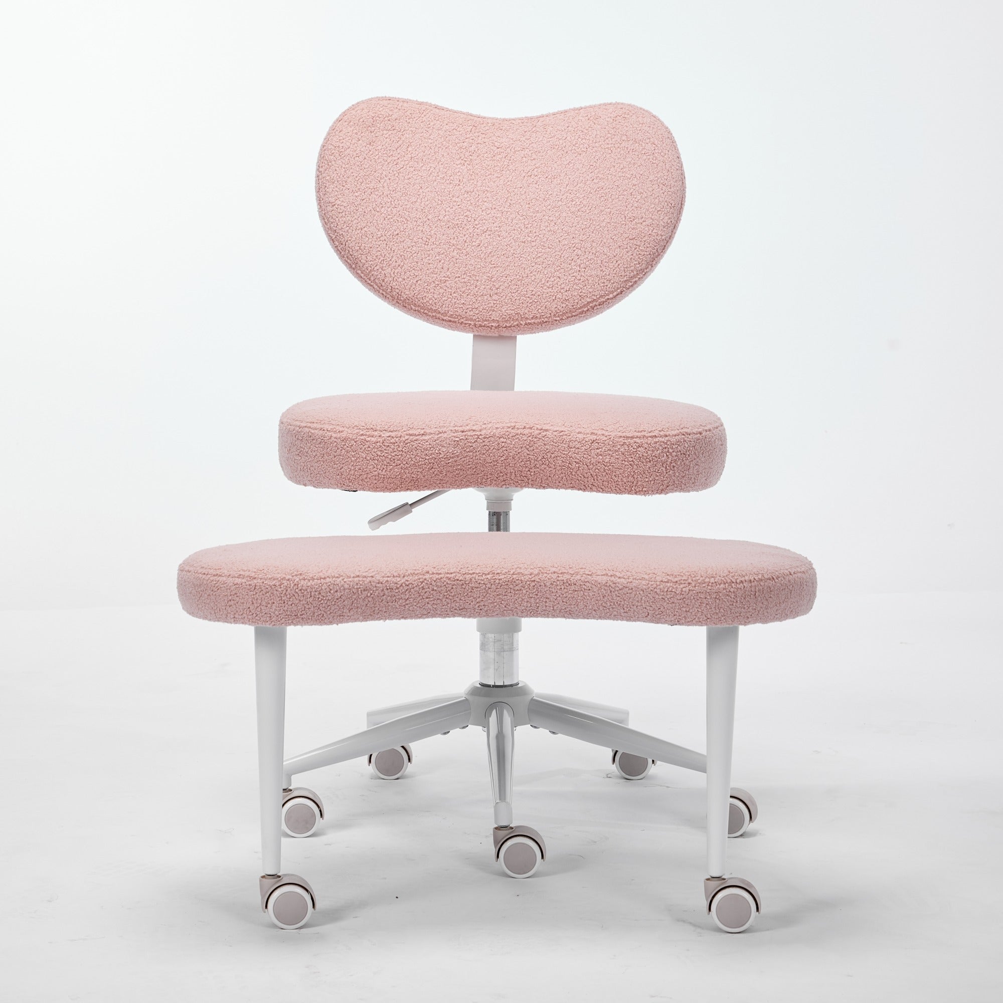 Furnibear Meditation Office Chair, Adjustable Height, Lumbar Support , Pink