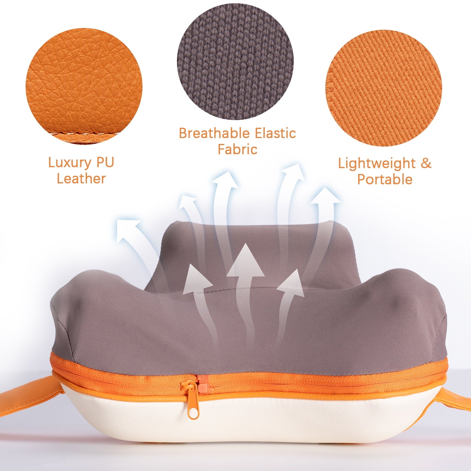 Furnibear Shiatsu Neck Massager with Constant Temperature Heat - Cordless and Portable, Multi-Purpose for Neck/Shoulder/Back/Leg, Deep Muscle Pain Relief