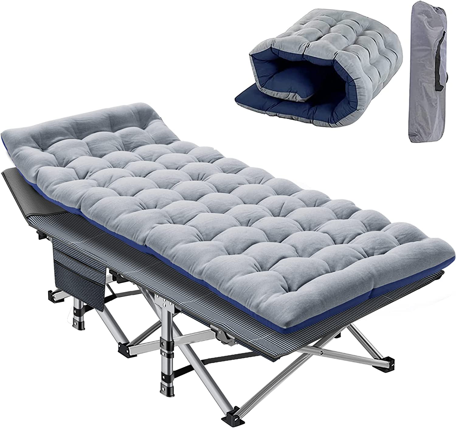 Folding Camping Cot, Folding Cot Camping Cot for Adults Portable Folding Outdoor Cot with Carry Bags for Outdoor Travel Camp Beach Vacation